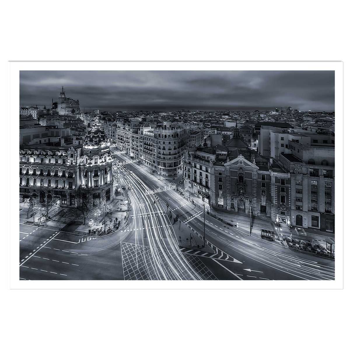 Affiche madrid city lights affiche seule, HEXOA