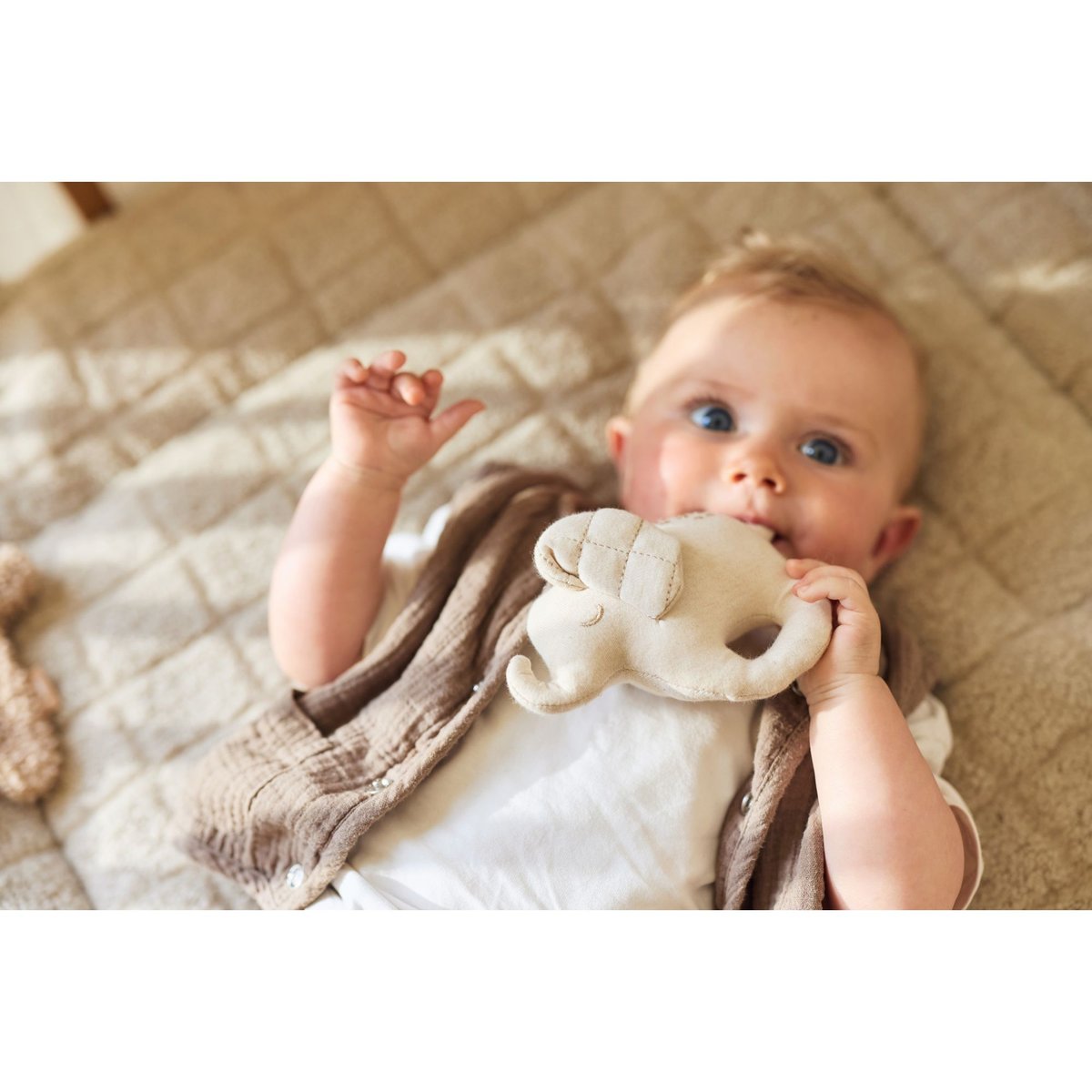 Tapis de parc bébé 75 x 95 cm beige, JOLLEIN