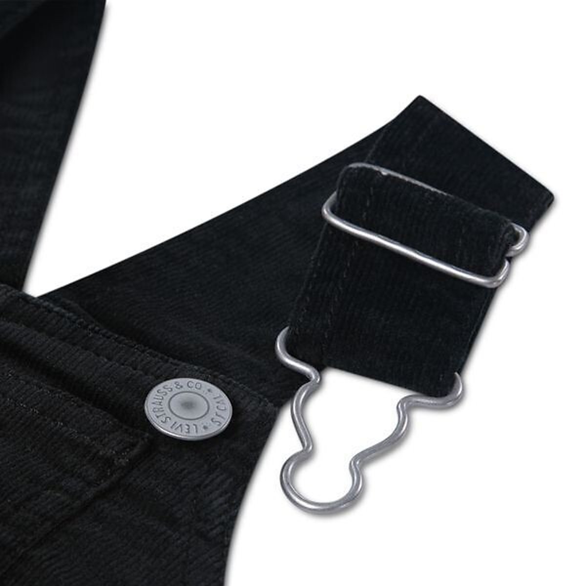 Salopette van ribfluweel, verstelbare schouderbanden zwart, LEVI'S KIDS