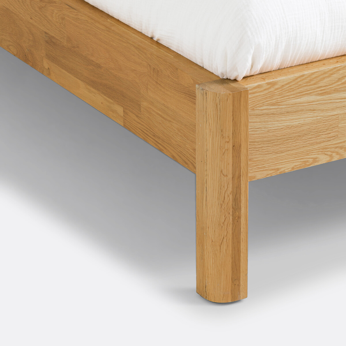 Zulda Solid Oak Bed Frame with Bed Base natural light oak, LA REDOUTE INTERIEURS