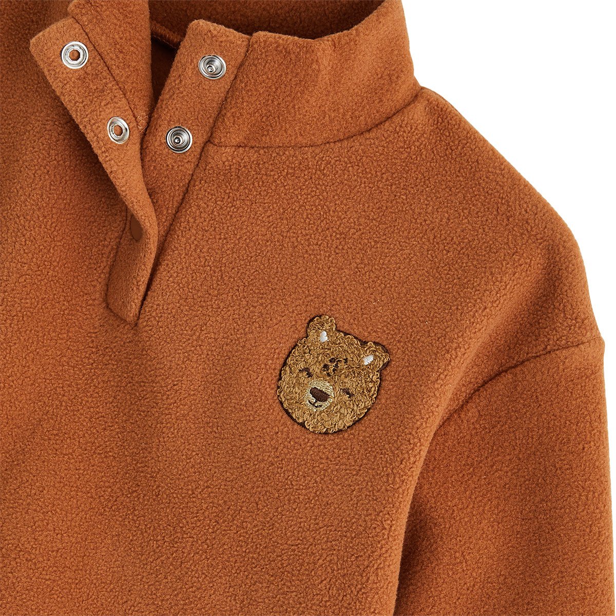 Sweat-shirt bébé en polaire Moka marron, PETIT BEGUIN