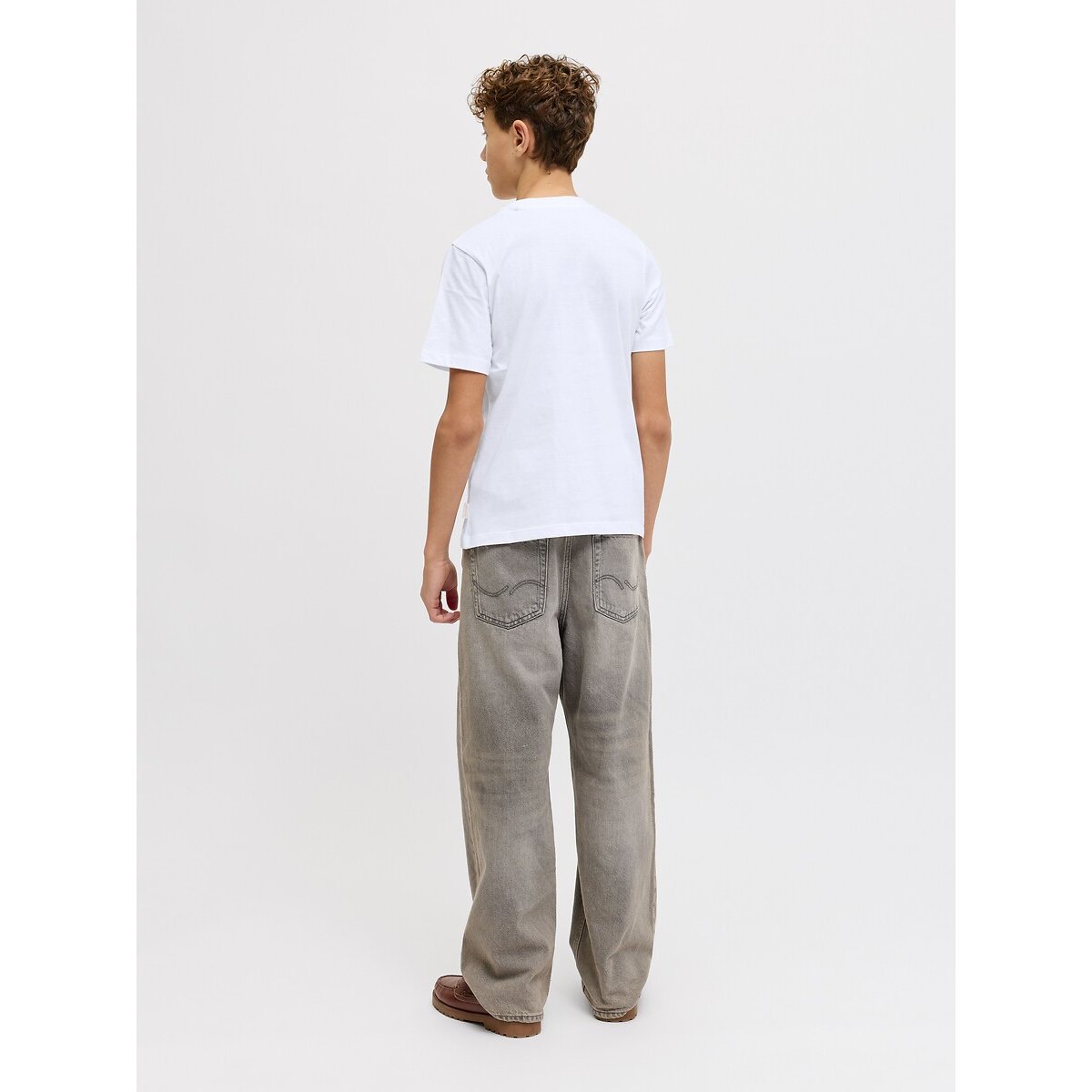 T-shirt met korte mouwen, skeletmotief wit, JACK & JONES JUNIOR