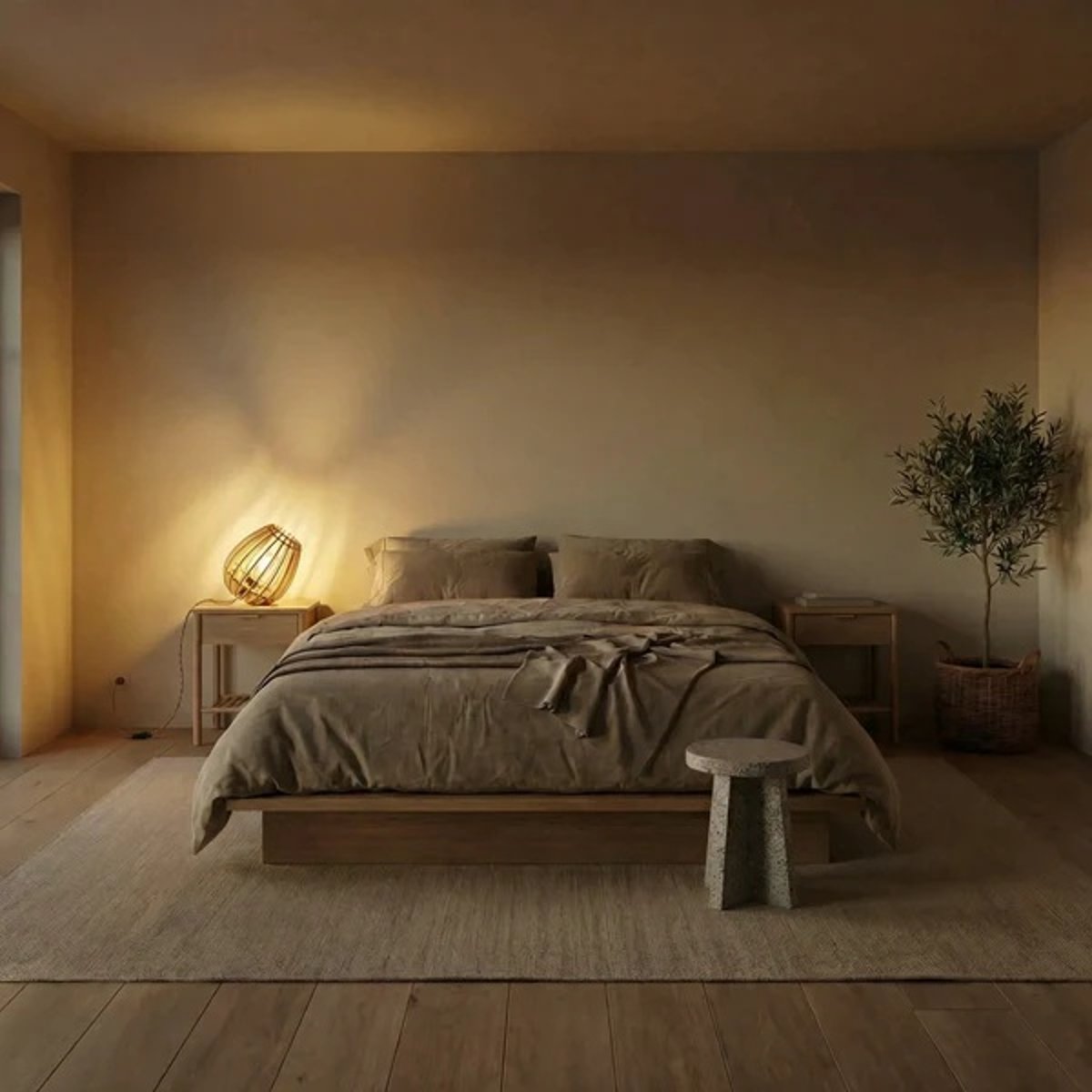 Lampe de table en bois de peuplier ATOME bois clair, ATELIER LOUPIOTE