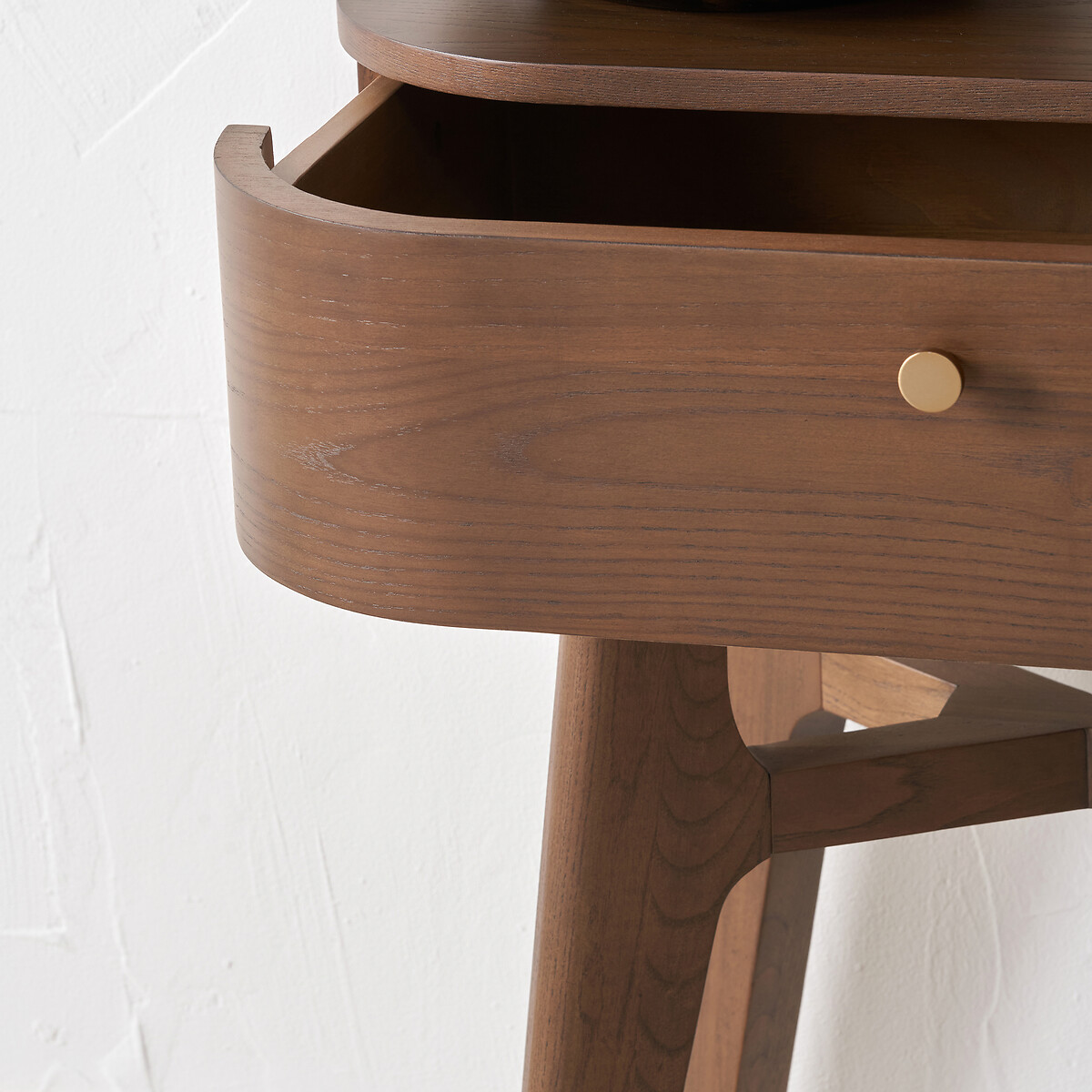 Elion Retro Dark Ash Wood 2 Drawer Console Table dark wood, SO'HOME