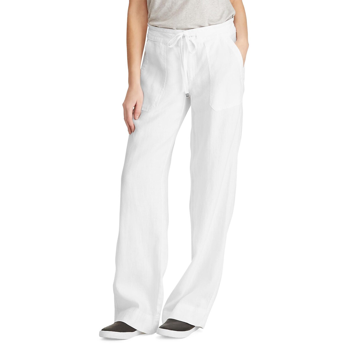 Pantalon large en lin, JOVONIE blanc, LAUREN RALPH LAUREN