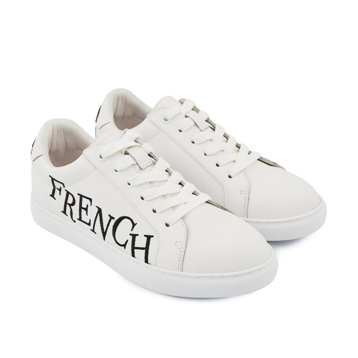 Baskets En Cuir Simone Moulin French Cancan blanc, BONS BAISERS