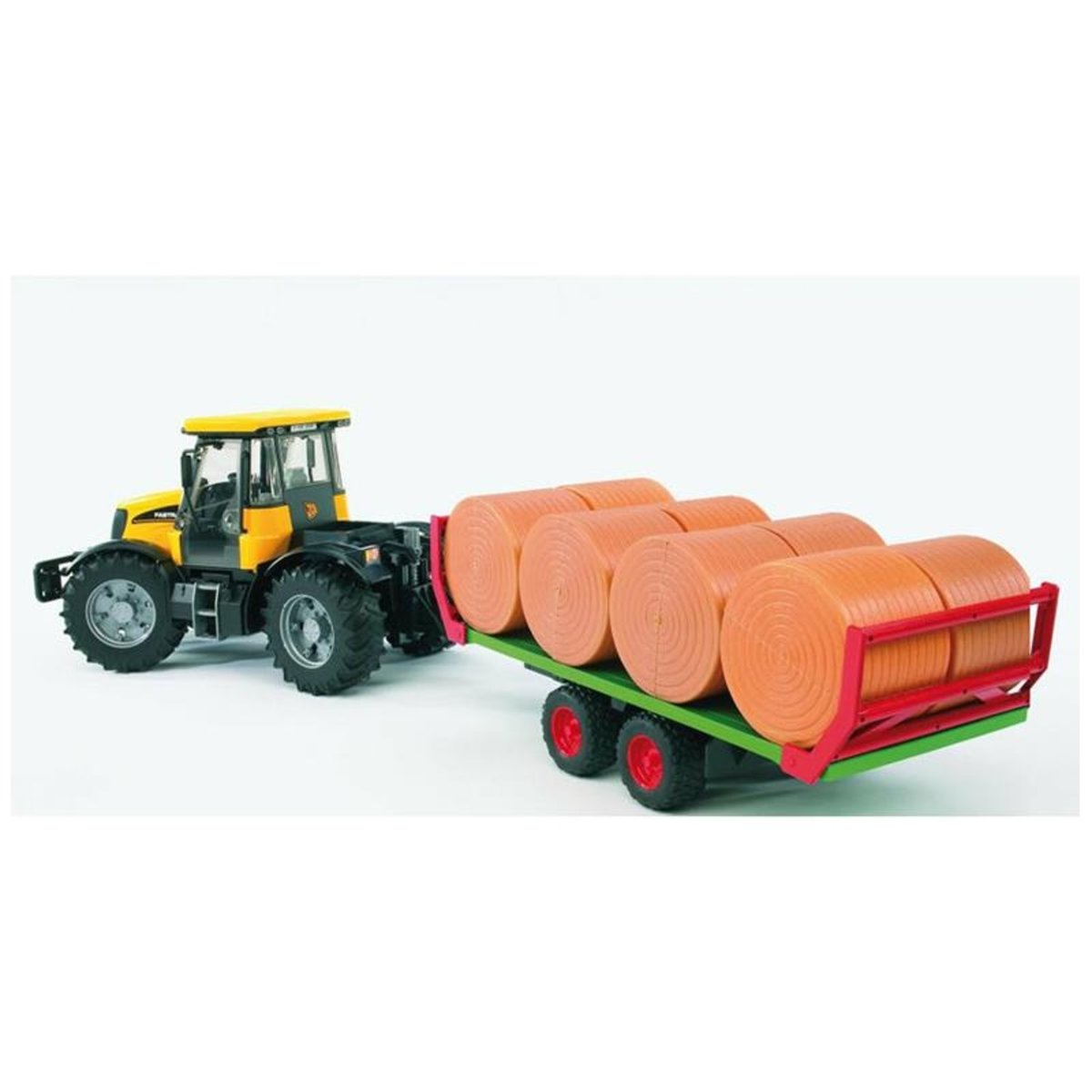 Remorque de transport de balles avec 8 balles rondes multicolore, BRUDER