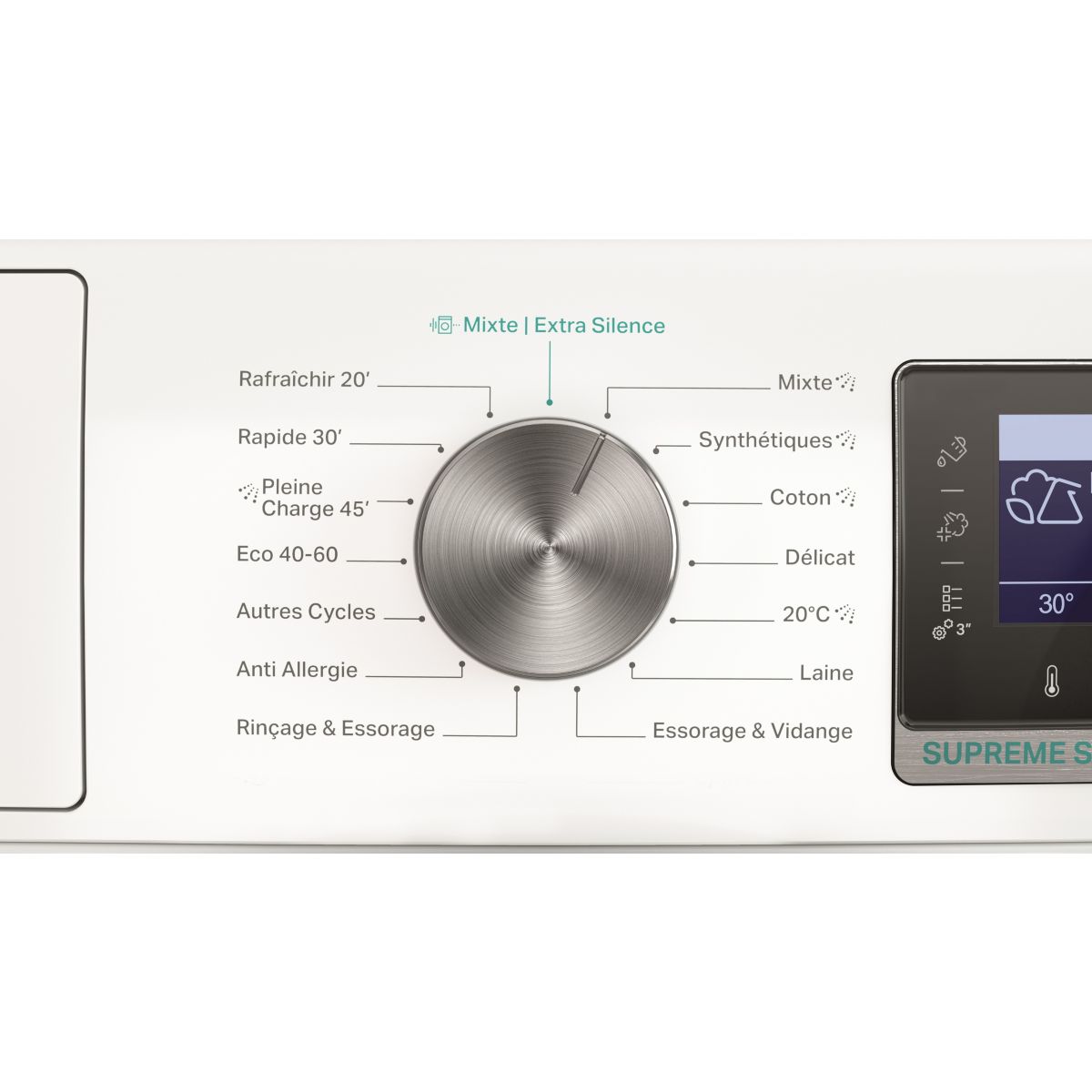 Lave linge hublot W8X89ADSILENCEFR - 8 kg - 1400 tr/min - Classe A - Moteur induction direct drive - Autodosage couleur unique, WHIRLPOOL