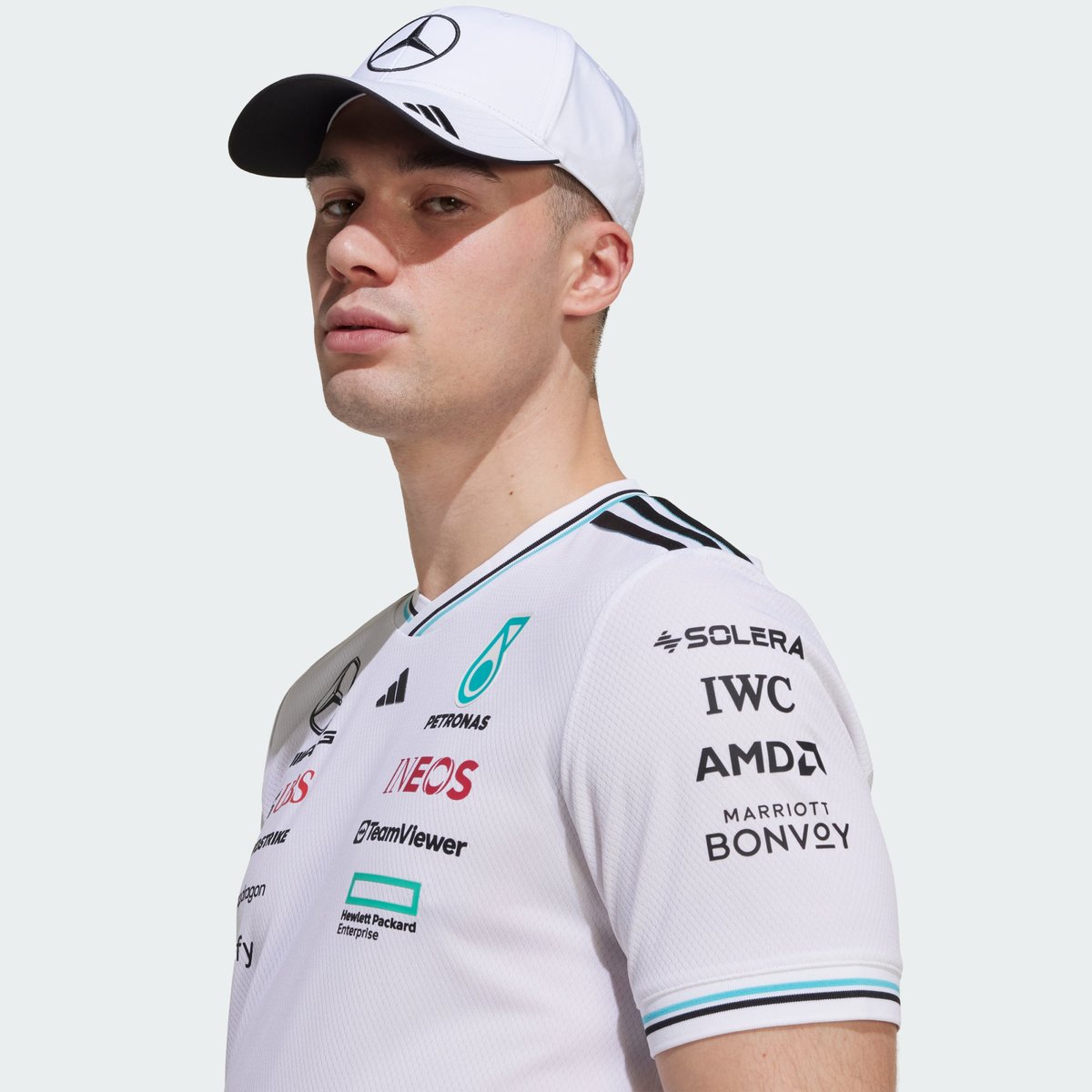 Maillot Pilote Authentique Mercedes - Amg Petronas Formula One Team Maillot Pilote Authentique Mercedes - Amg Petronas Formula One Team white / black, adidas Performance