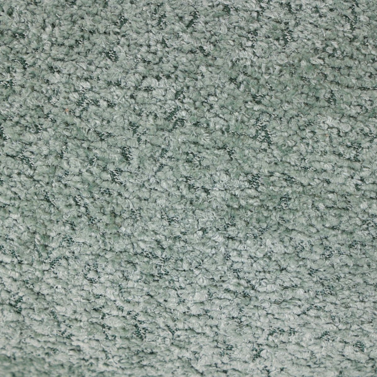 Pouf en tissu aspect peluche rase vert d'eau, ZAGO