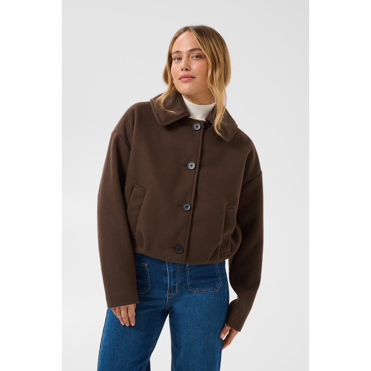 Manteau marron coffee bean, KAFFE