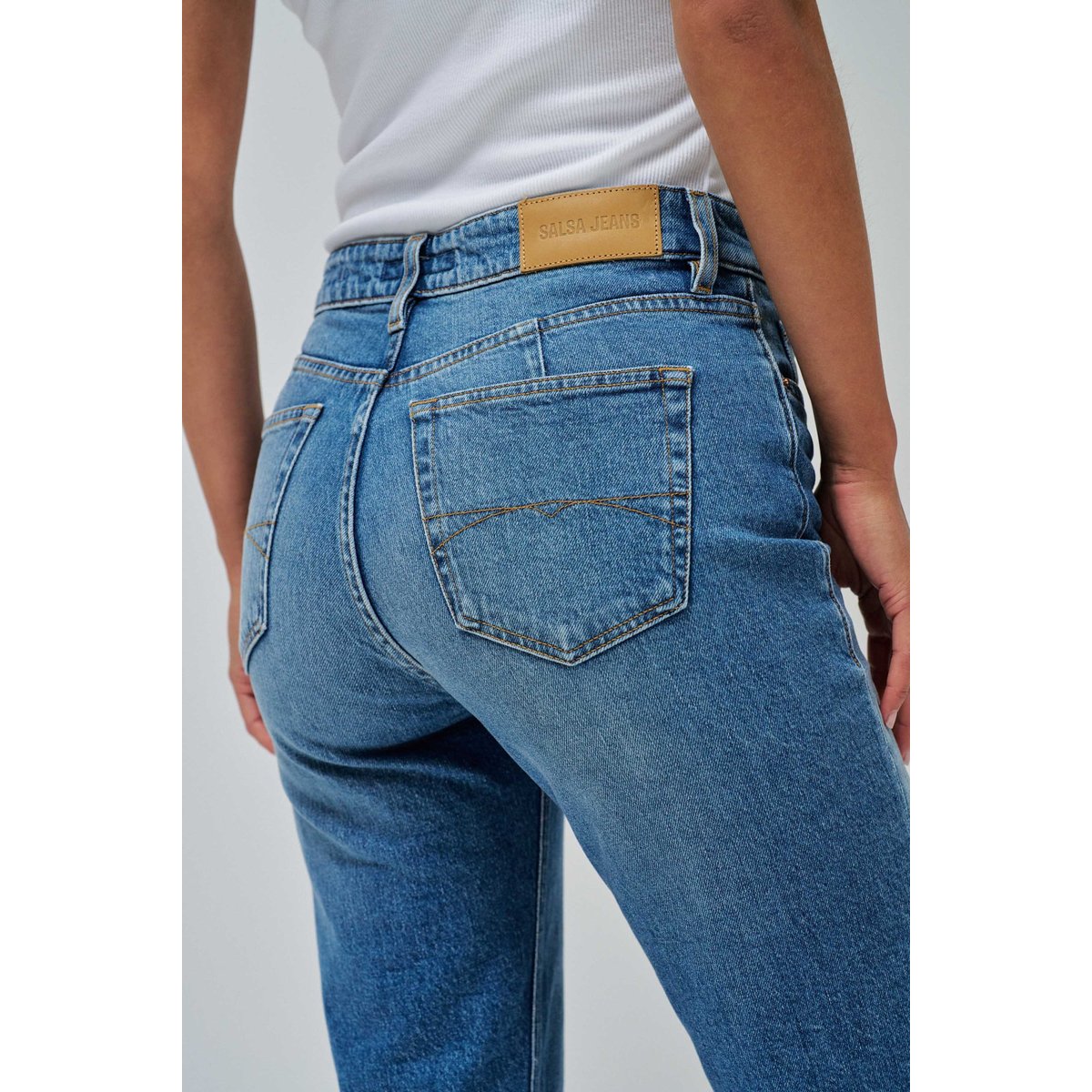 JEAN TRUE CROPPED SLIM bleu denim, SALSA JEANS