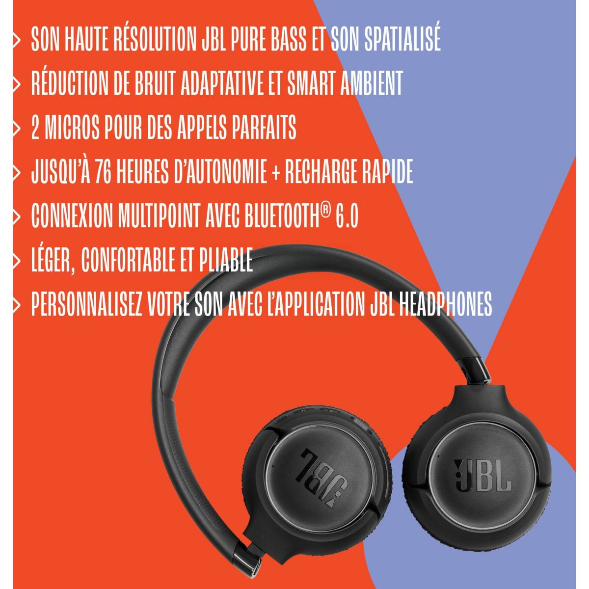 Casque Tune 680NC Noir couleur unique, JBL