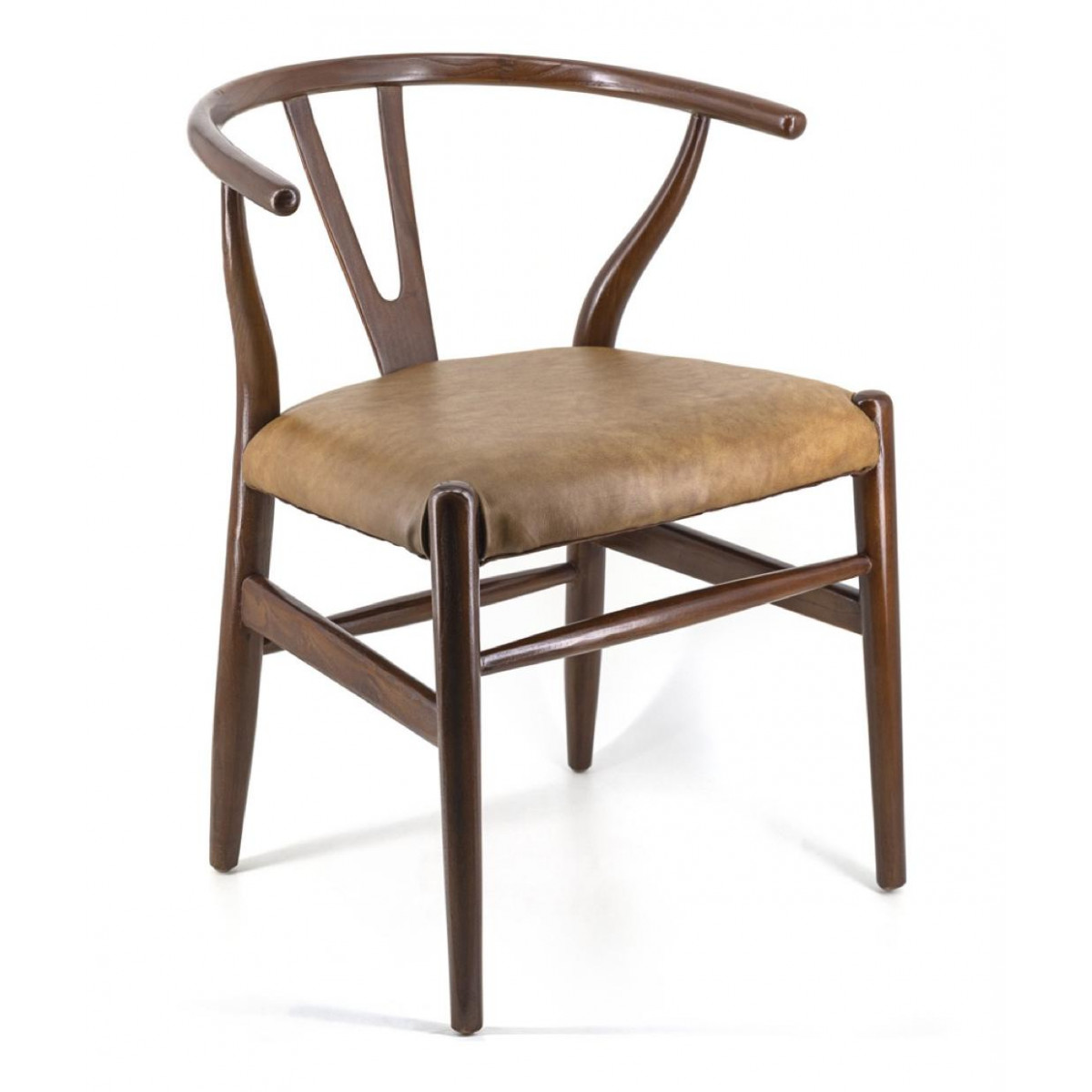 Chaise cuir marron, DECORATION D’AUTREFOIS
