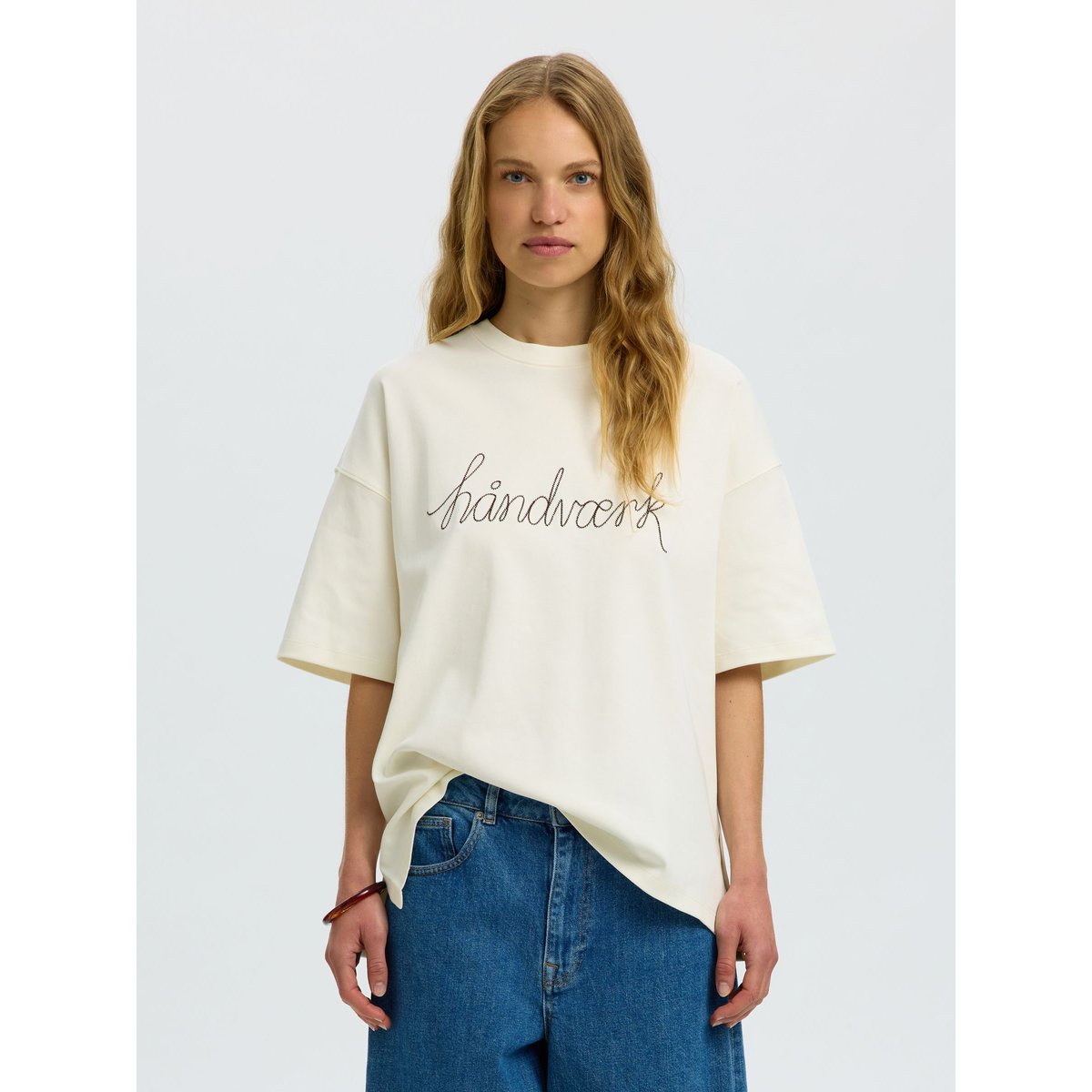 T-Shirt blanc - egret1, SELECTED