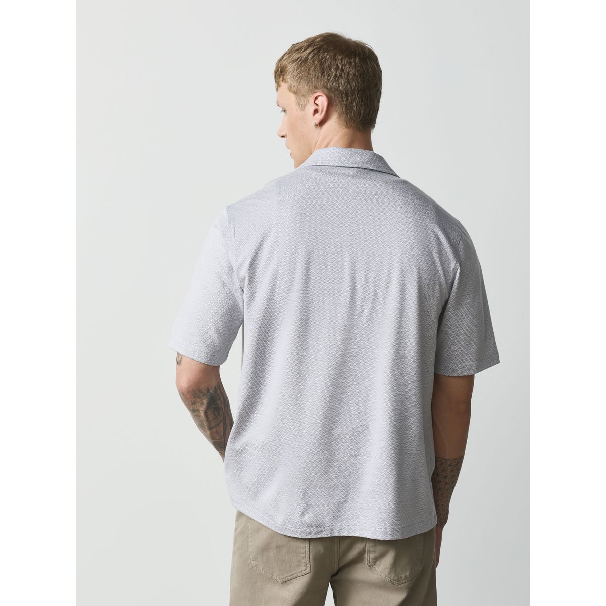Chemise en jersey à motif géométrique gris, NEXT