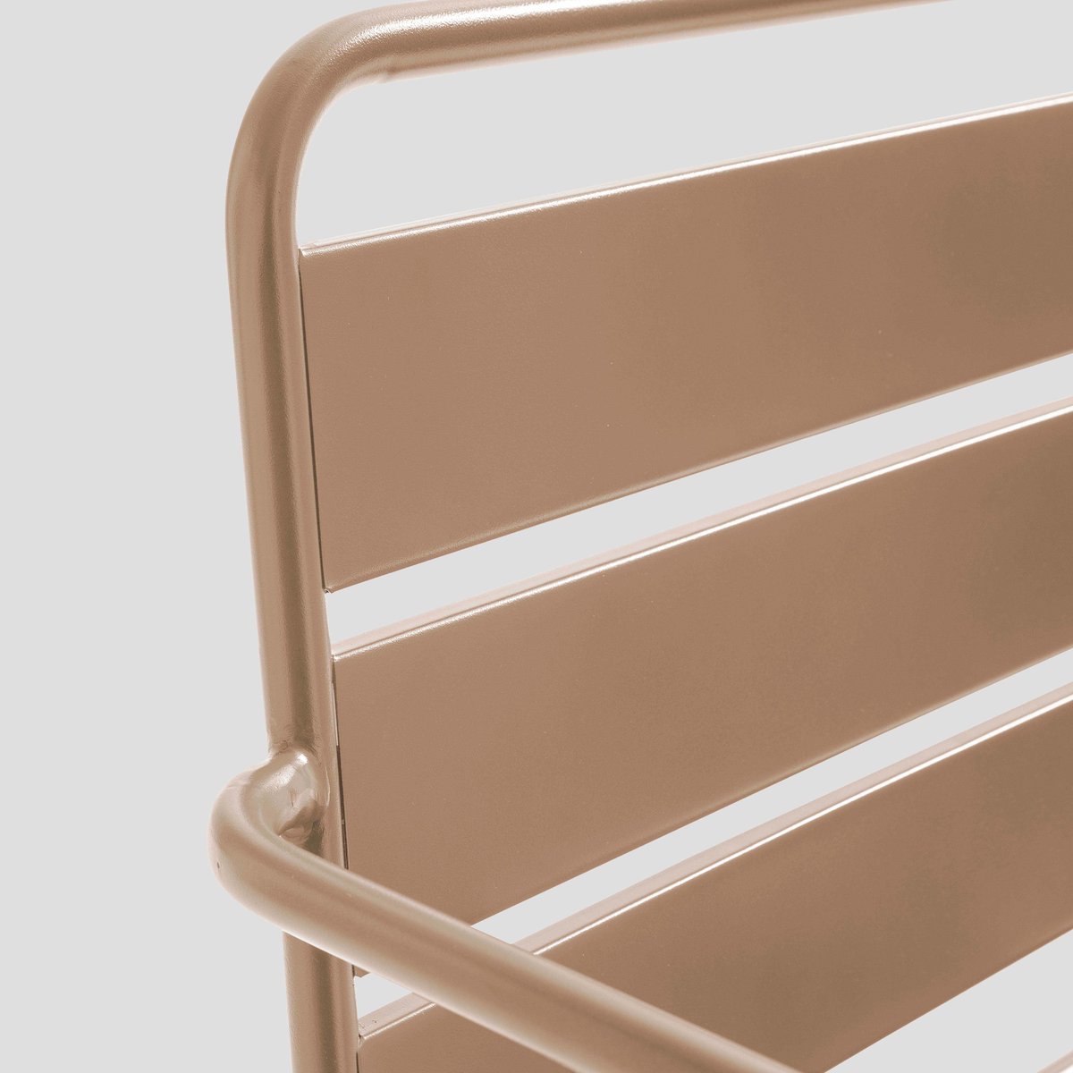 Fauteuil de jardin bas en métal, PALAVAS taupe, OVIALA