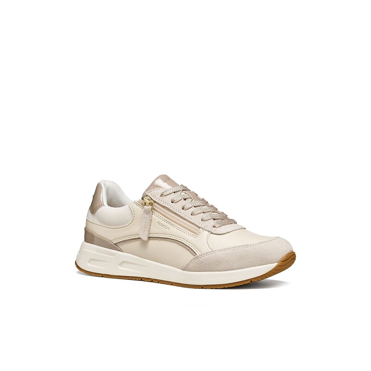 Zapatillas deportivas transpirables con cremallera, BULMYA beige , GEOX