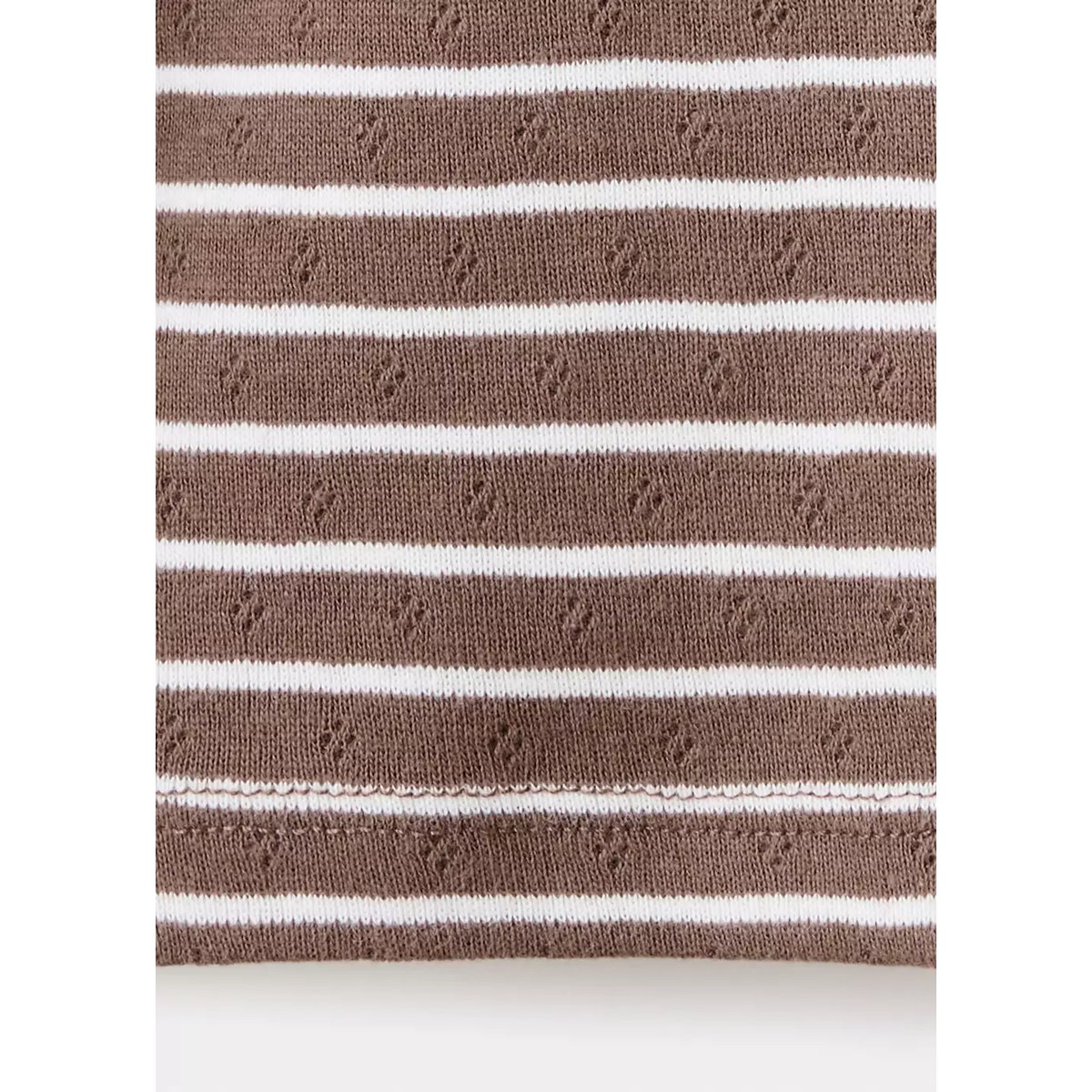 T-shirt coton à rayures marron, MANGO KIDS