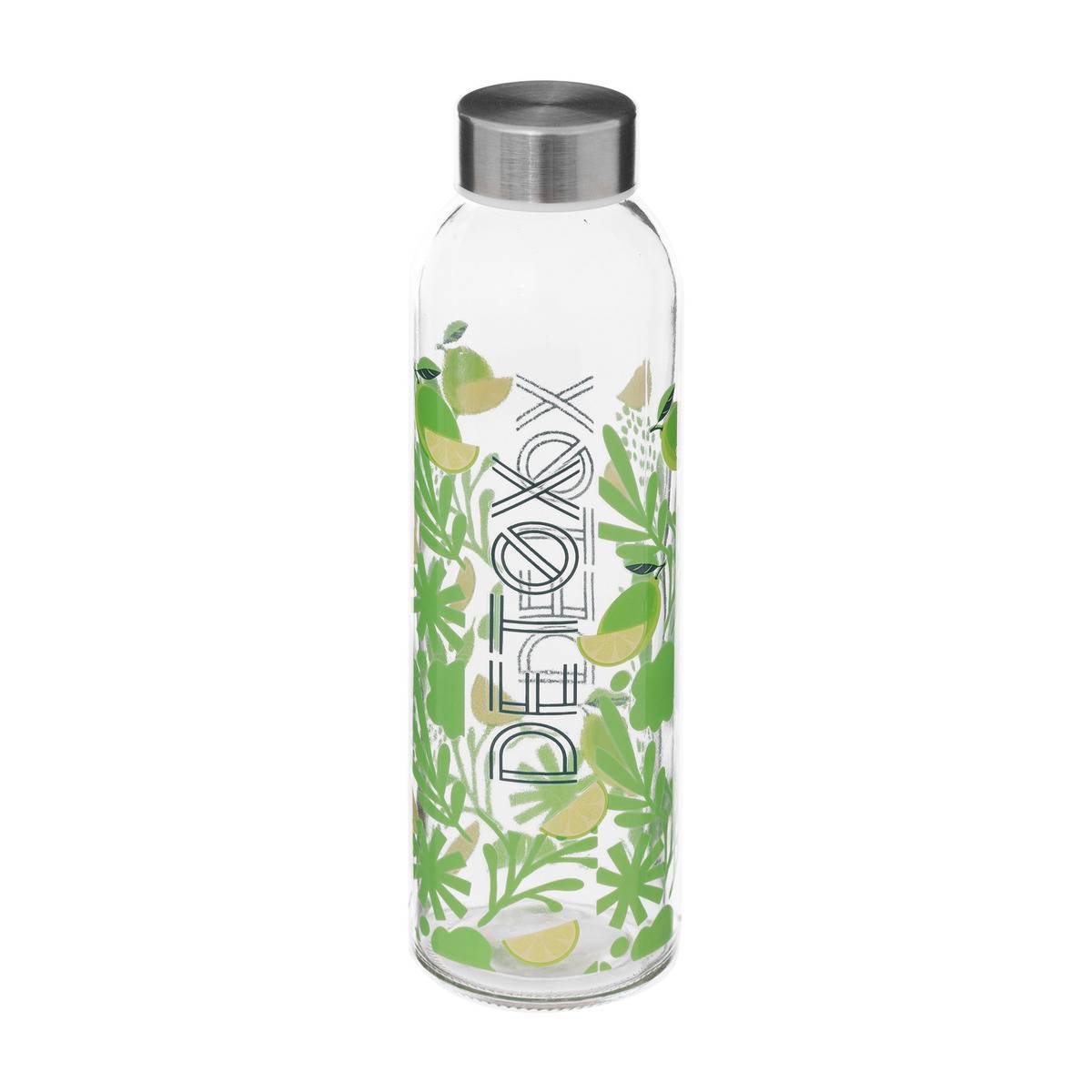 Bouteille réutilisable verre détox 0,5L vert, 5FIVE SIMPLY SMART