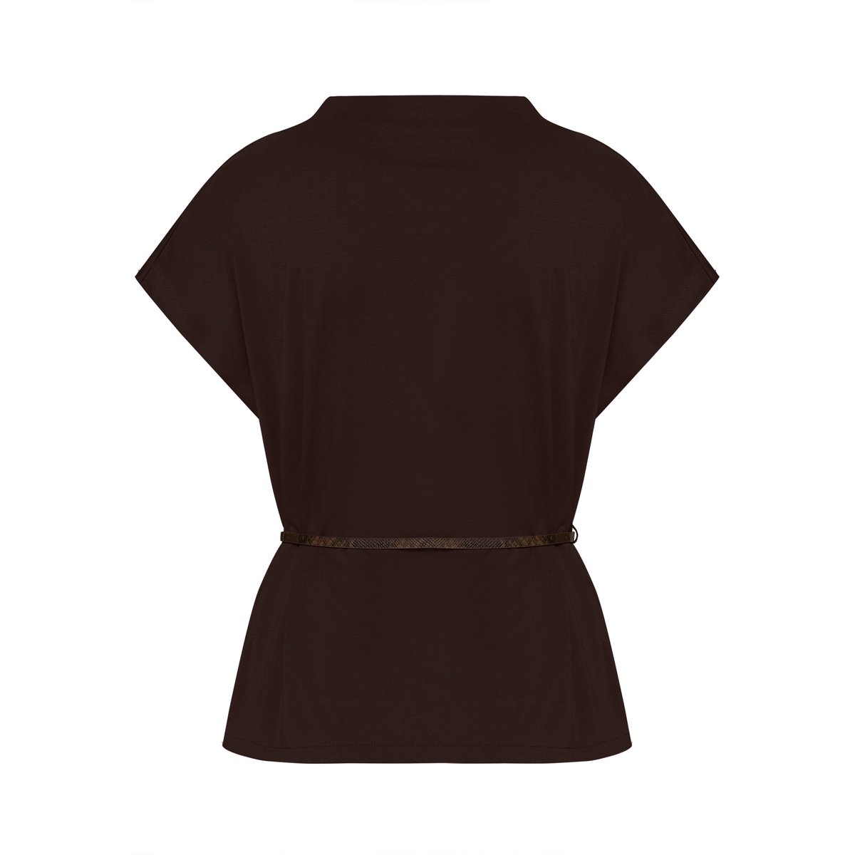 T-shirt à manches courtes à ceinture chocolate plum, ZERO