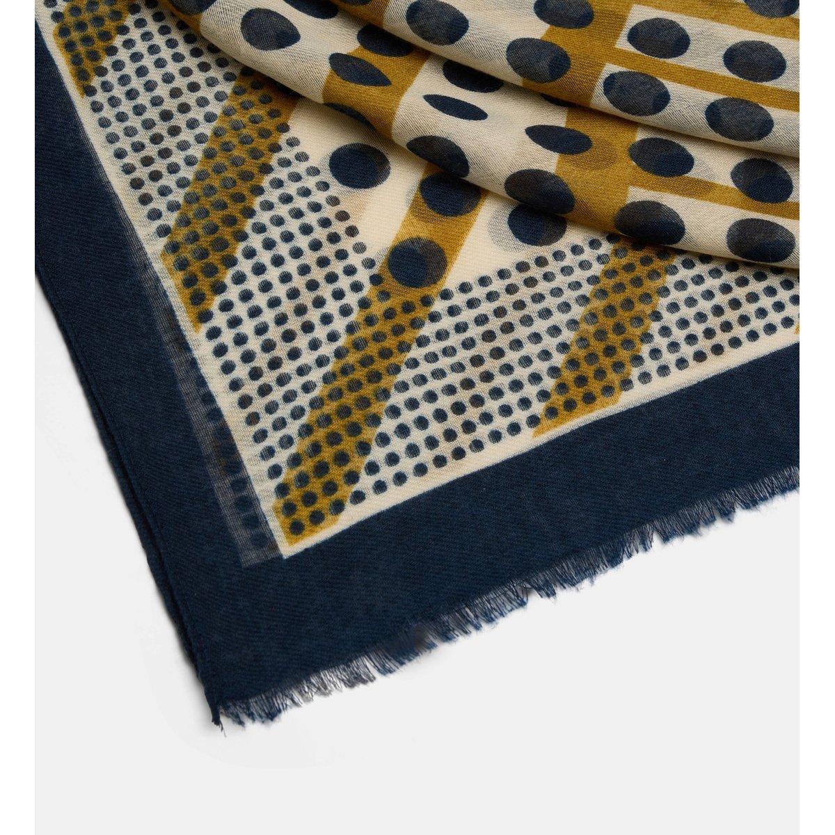 Etole louisiane à pois et rayures beige, GALERIES LAFAYETTE