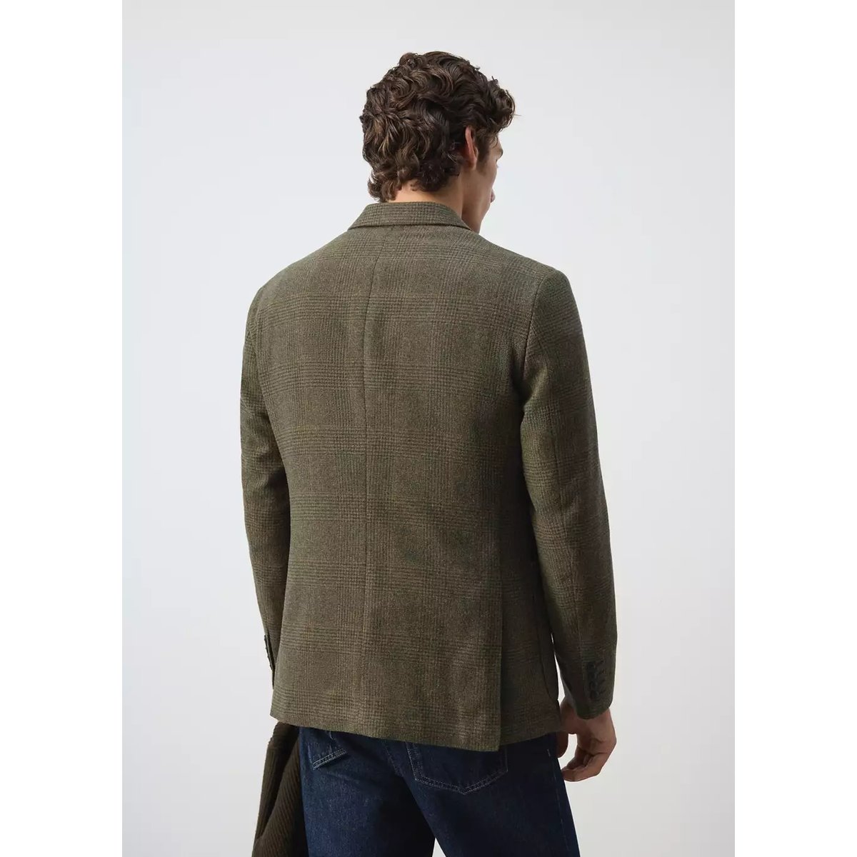 Veste laine mélangée regular-fit kaki, MANGO MAN