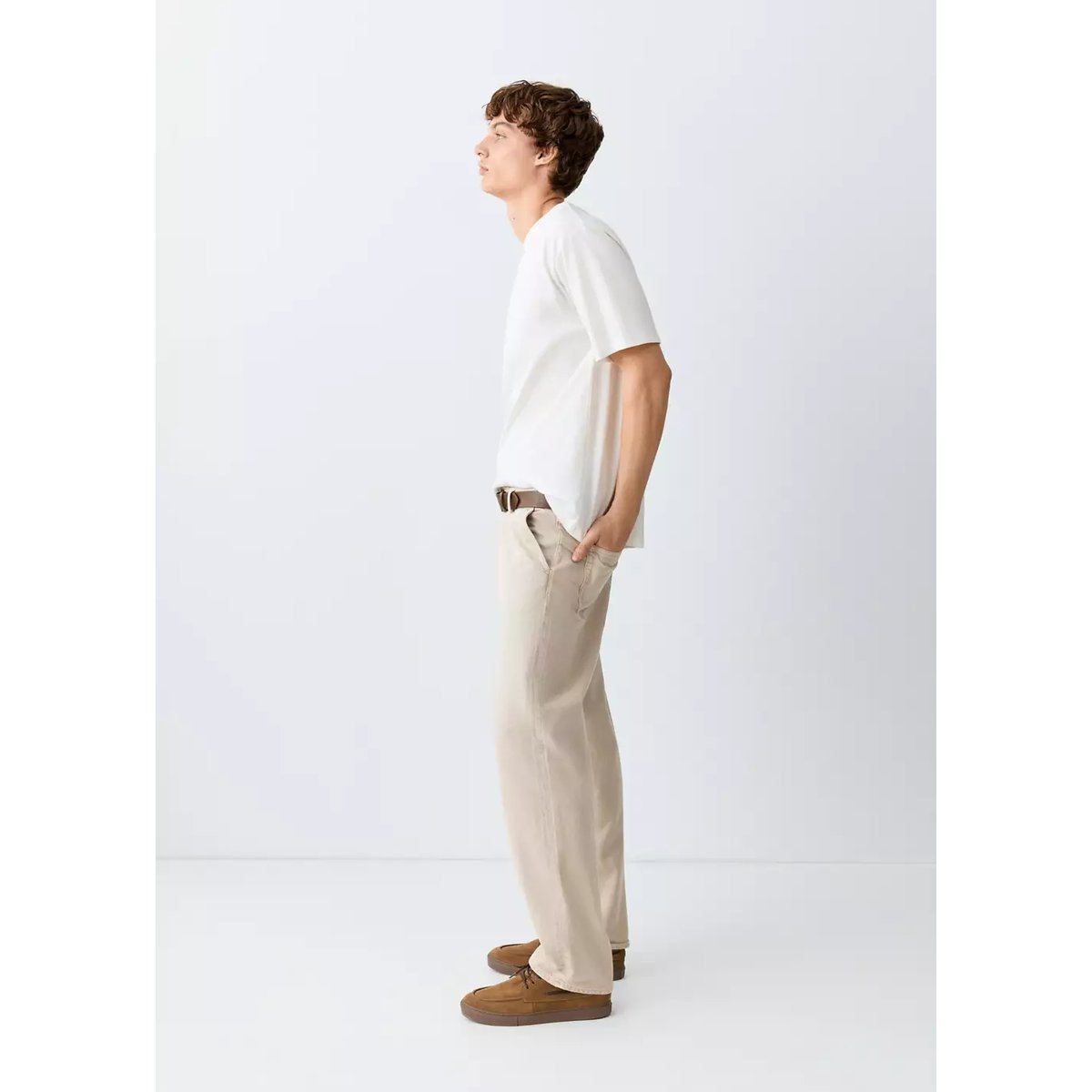 Jean regular-fit beige, MANGO TEEN