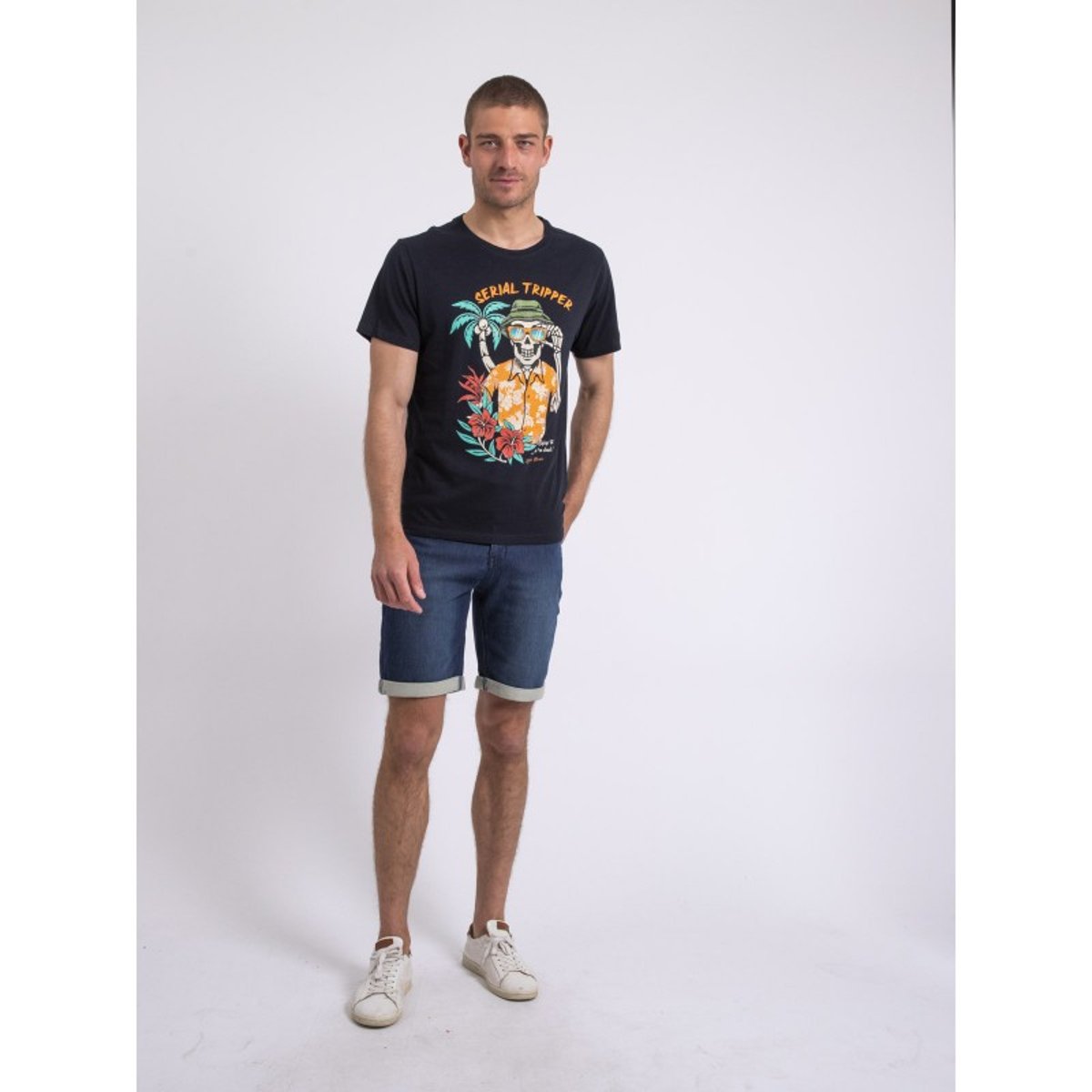 T-shirt Col Rond Nulrik bleu marine, RITCHIE