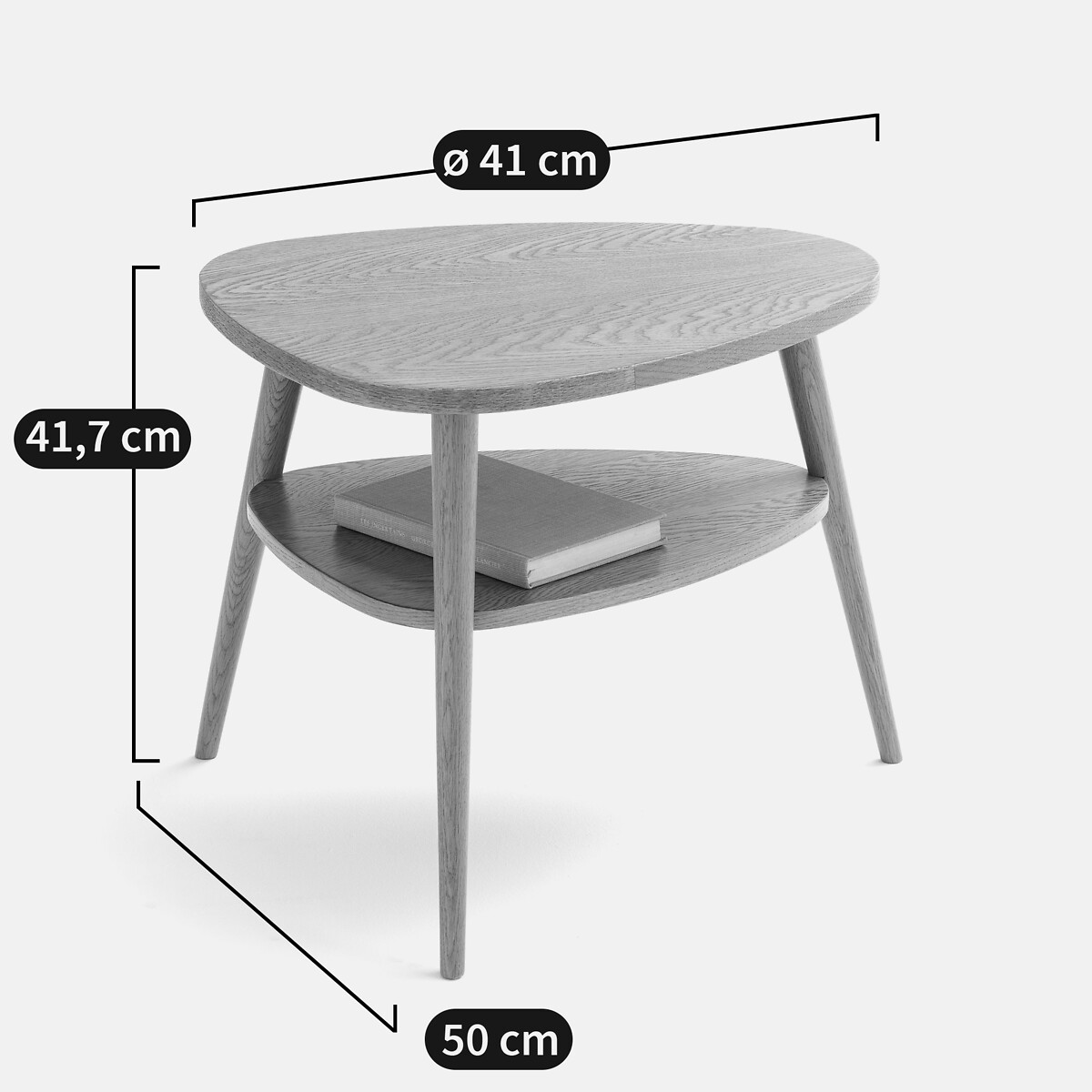 Chevet vintage double plateau, Quilda chêne, LA REDOUTE INTERIEURS
