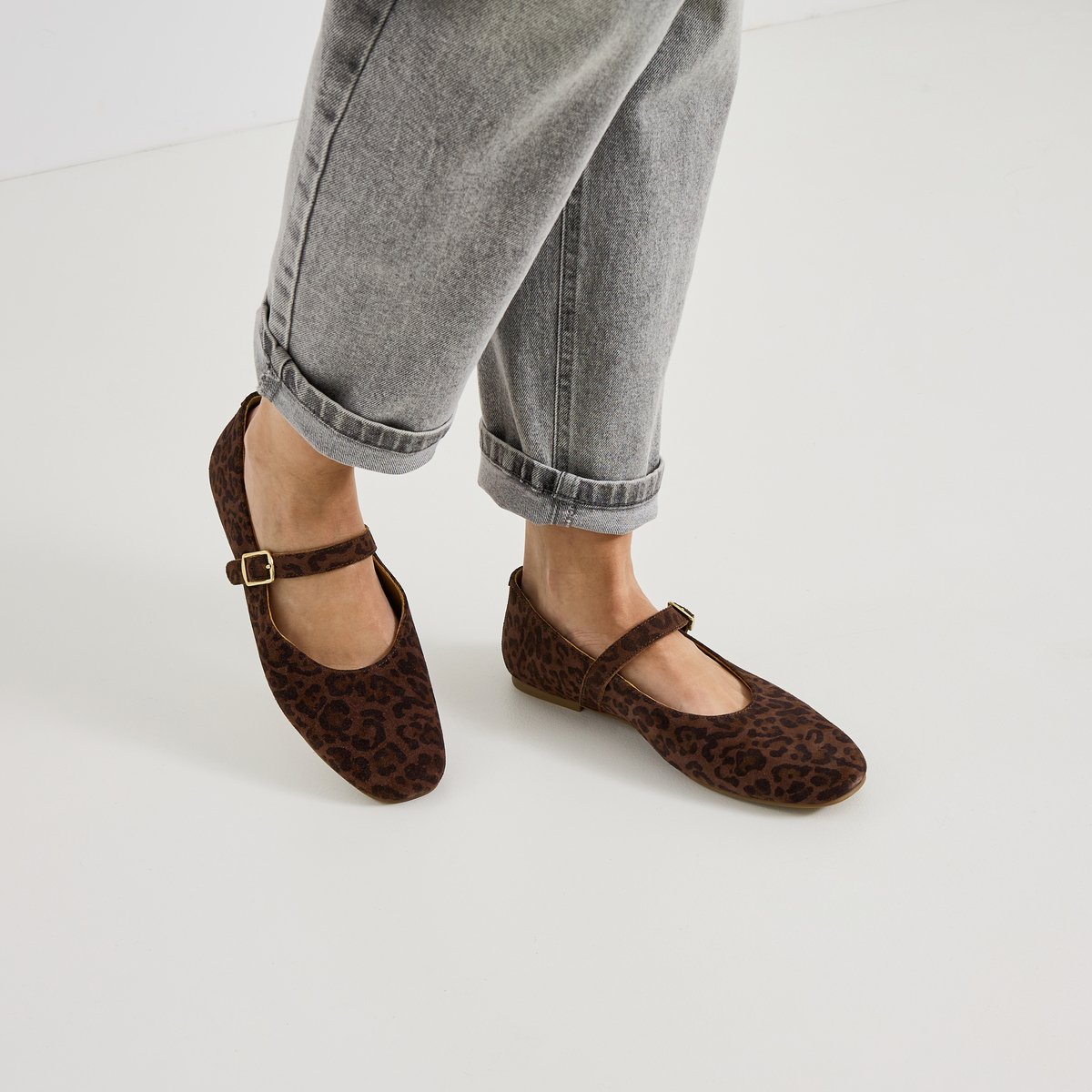 Ballerines à motif léopard marron, GRAIN DE MALICE