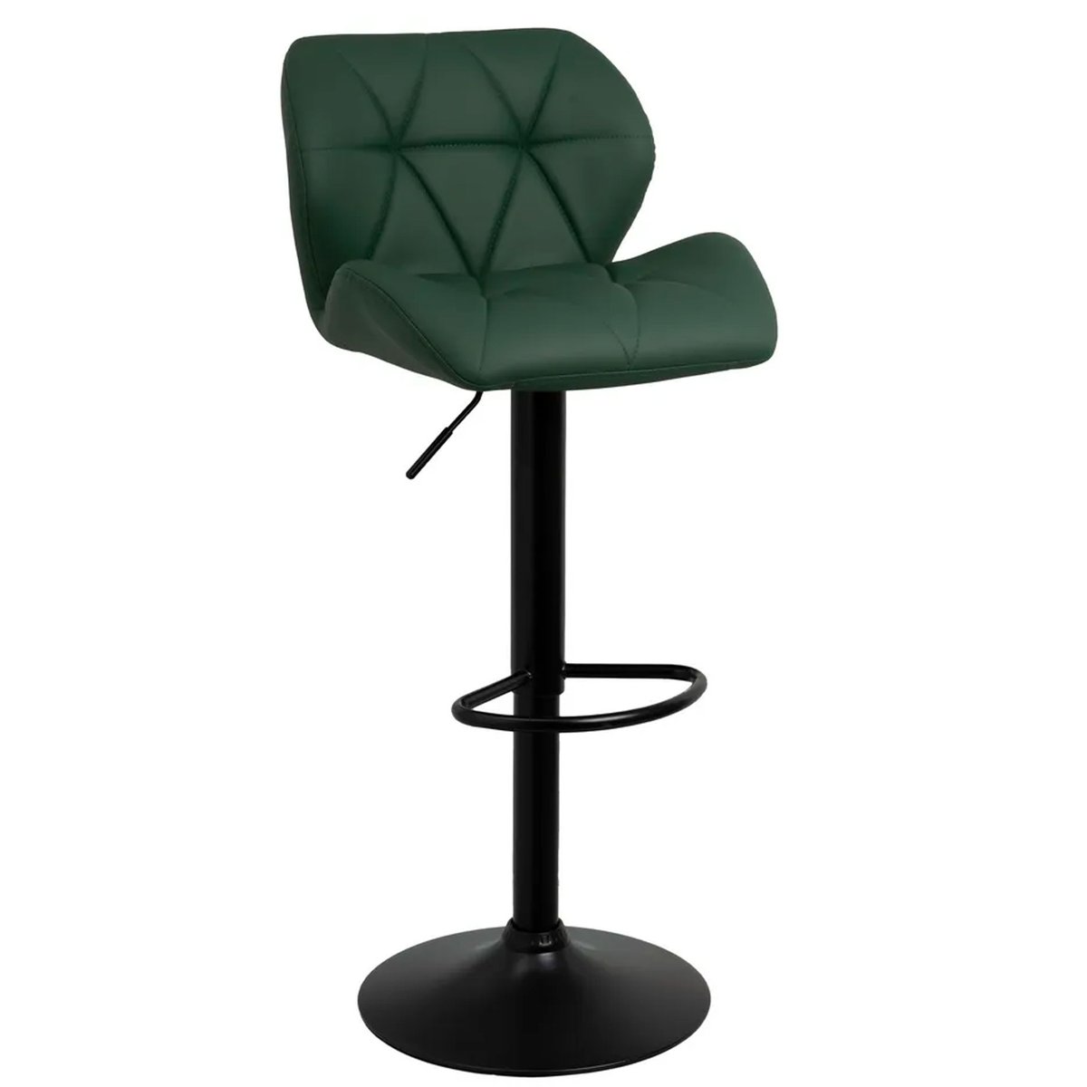 Chaise de bar pivotante cuir vert 45x48x105cm vert, WADIGA