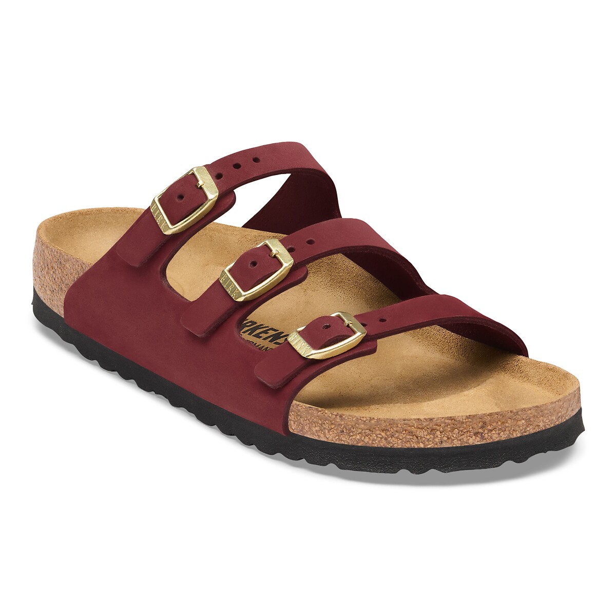 Sabot triplo cinturino Florida bordeaux , BIRKENSTOCK