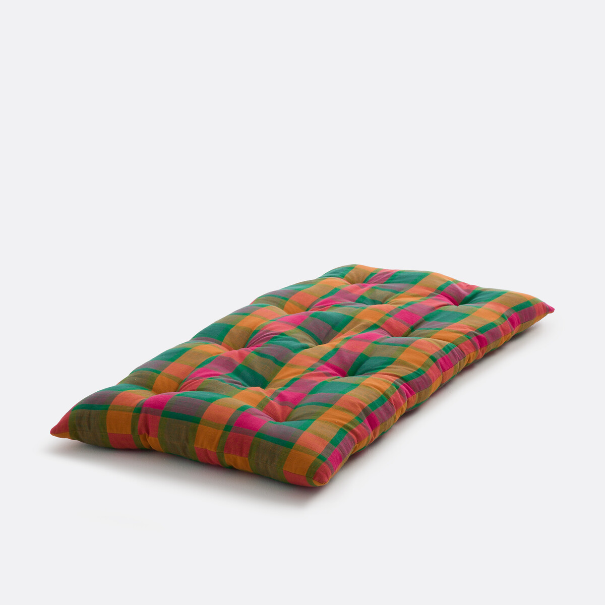 Matelas de sol à carreaux, Ivani rose/vert, LA REDOUTE INTERIEURS