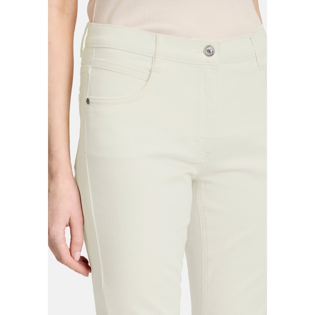 Pantalon casual à broderies blanc, BETTY BARCLAY