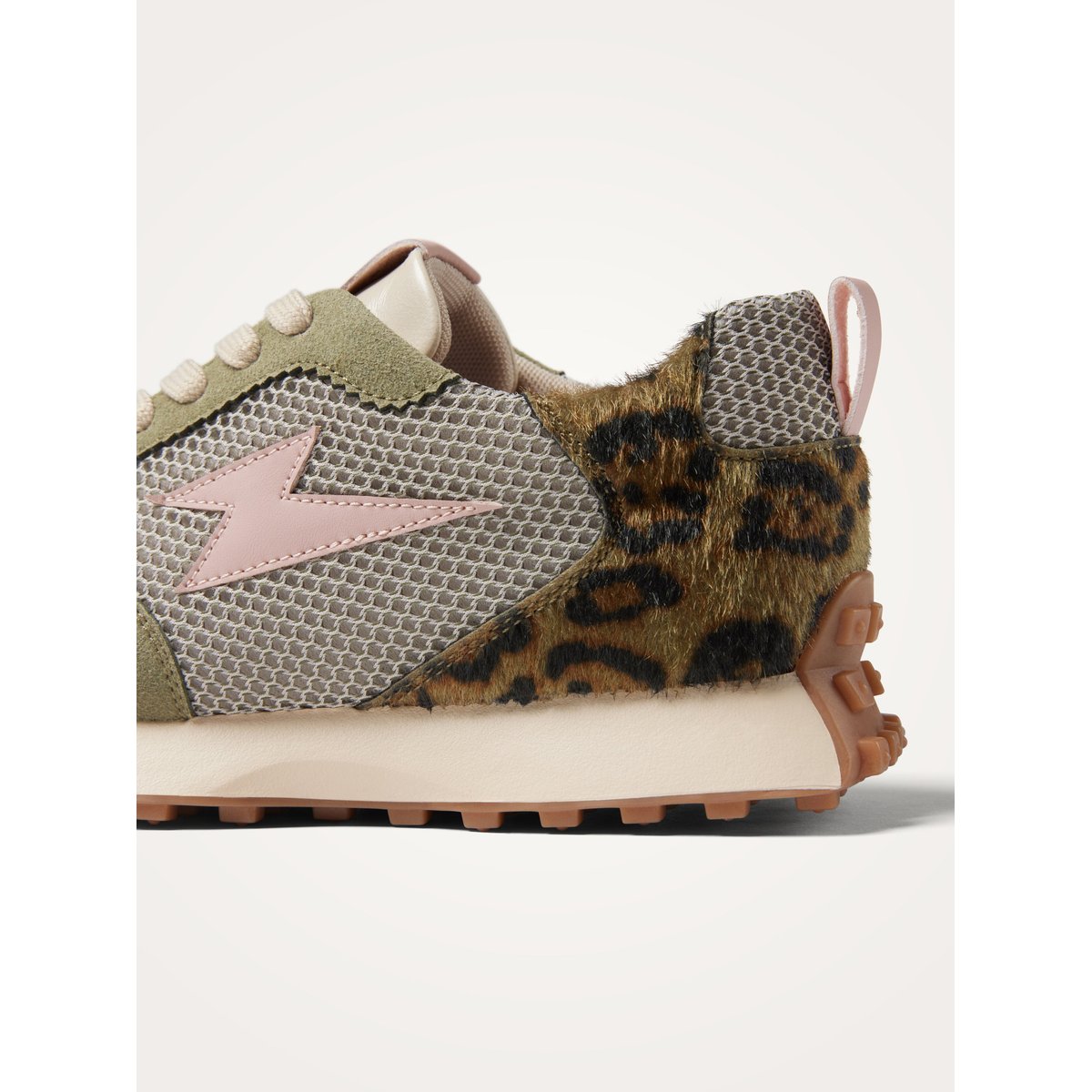 Baskets éclair à lacets avec semelle running FLOW Emblem vert, VANESSA WU