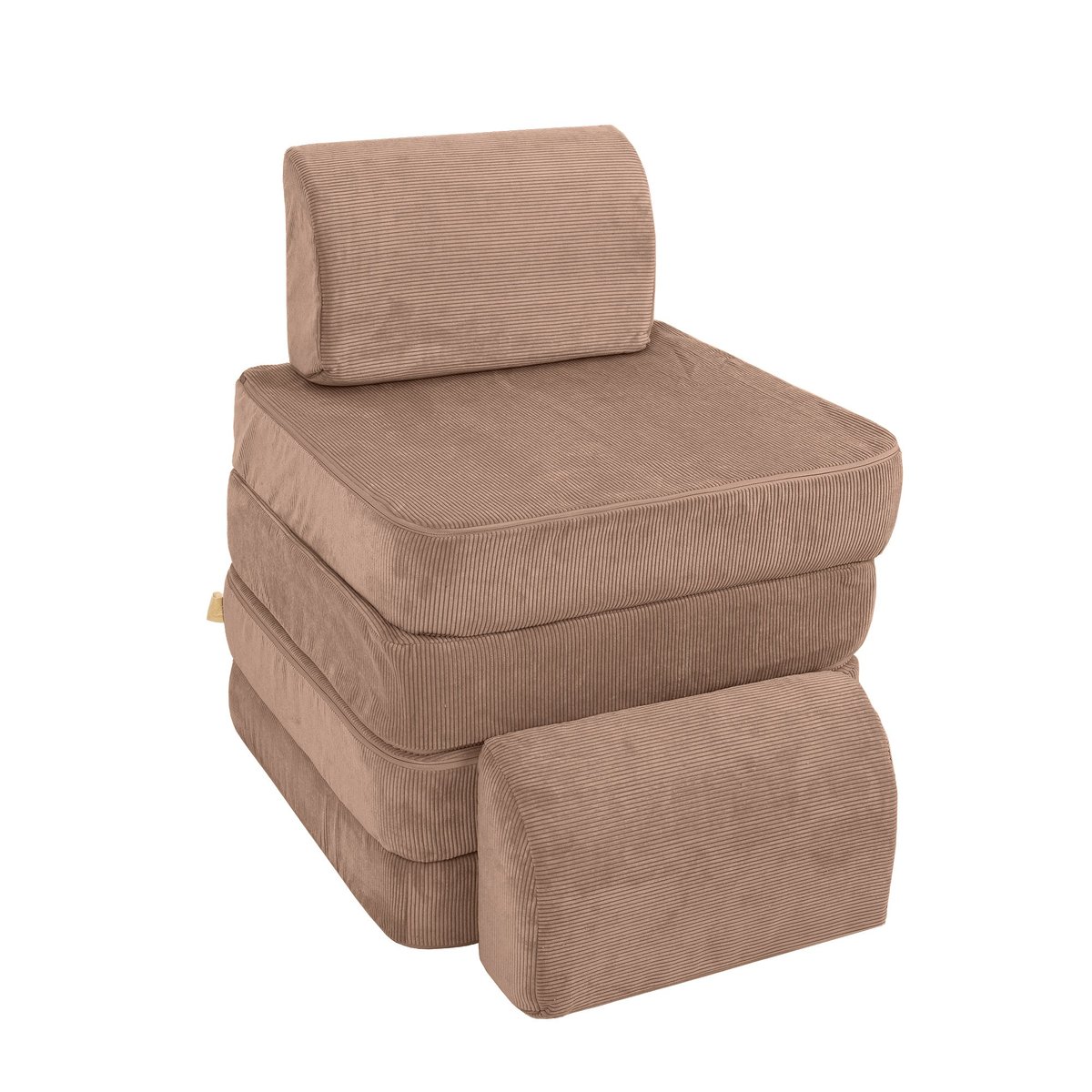 Canapé modulable velours SLIMCORDE marron, MEOW BABY