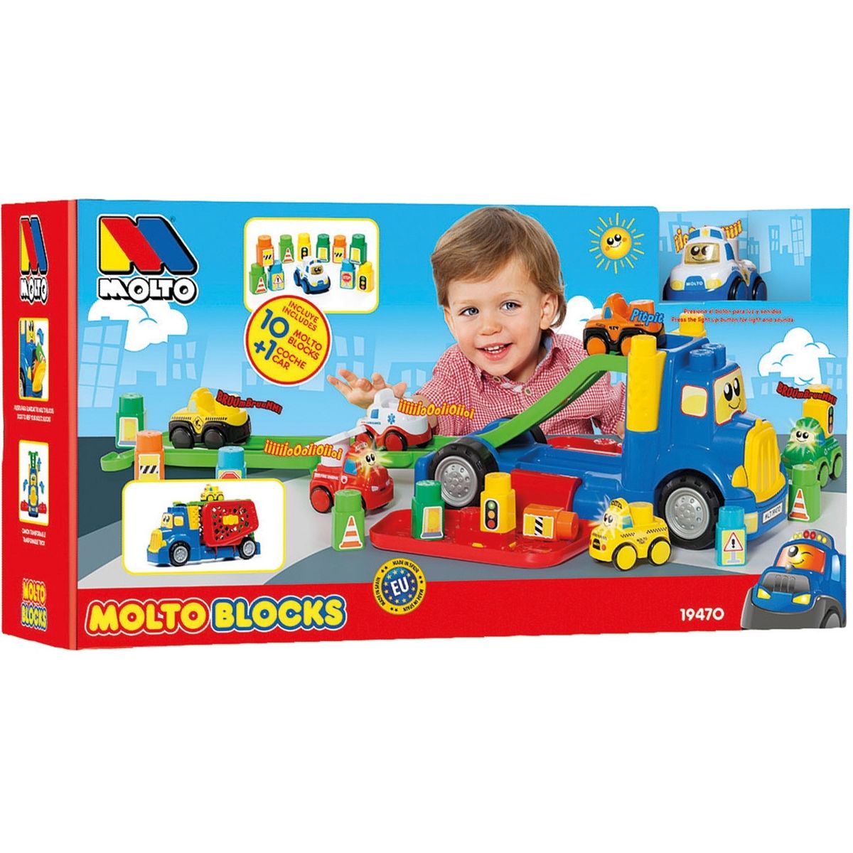 Molto - Camion Avec Blocks Et Voitures couleur unique, MOLTO