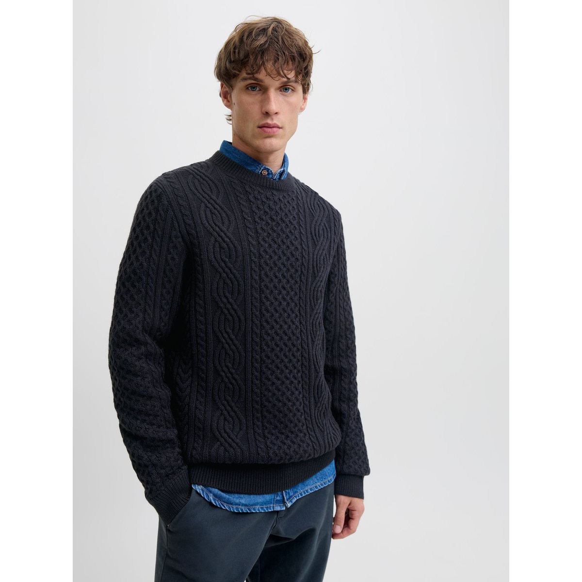 Pull En Maille dark navy, JACK AND JONES PREMIUM