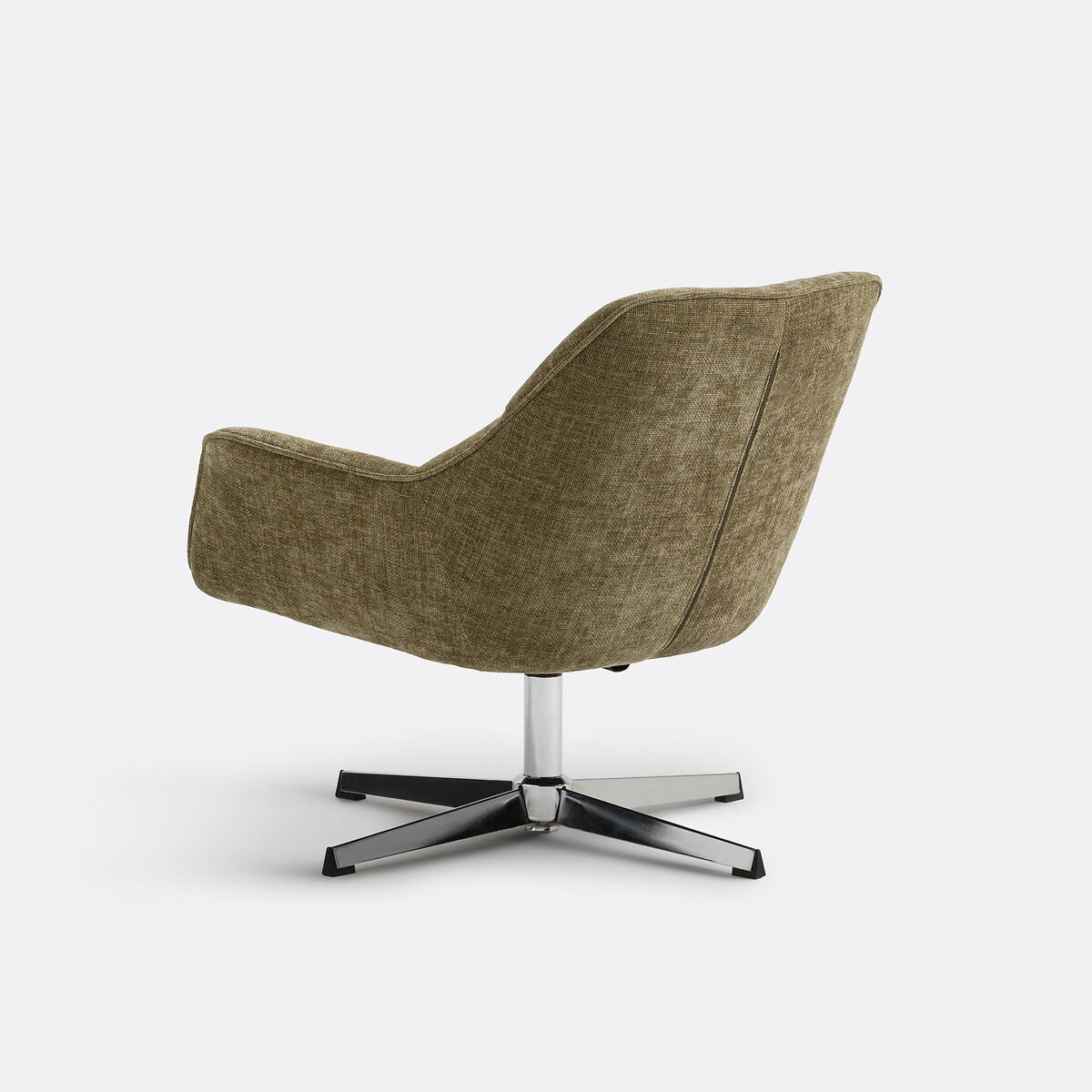 Fauteuil pivotant, tissu texturé, HEMMO kaki, LA REDOUTE INTERIEURS