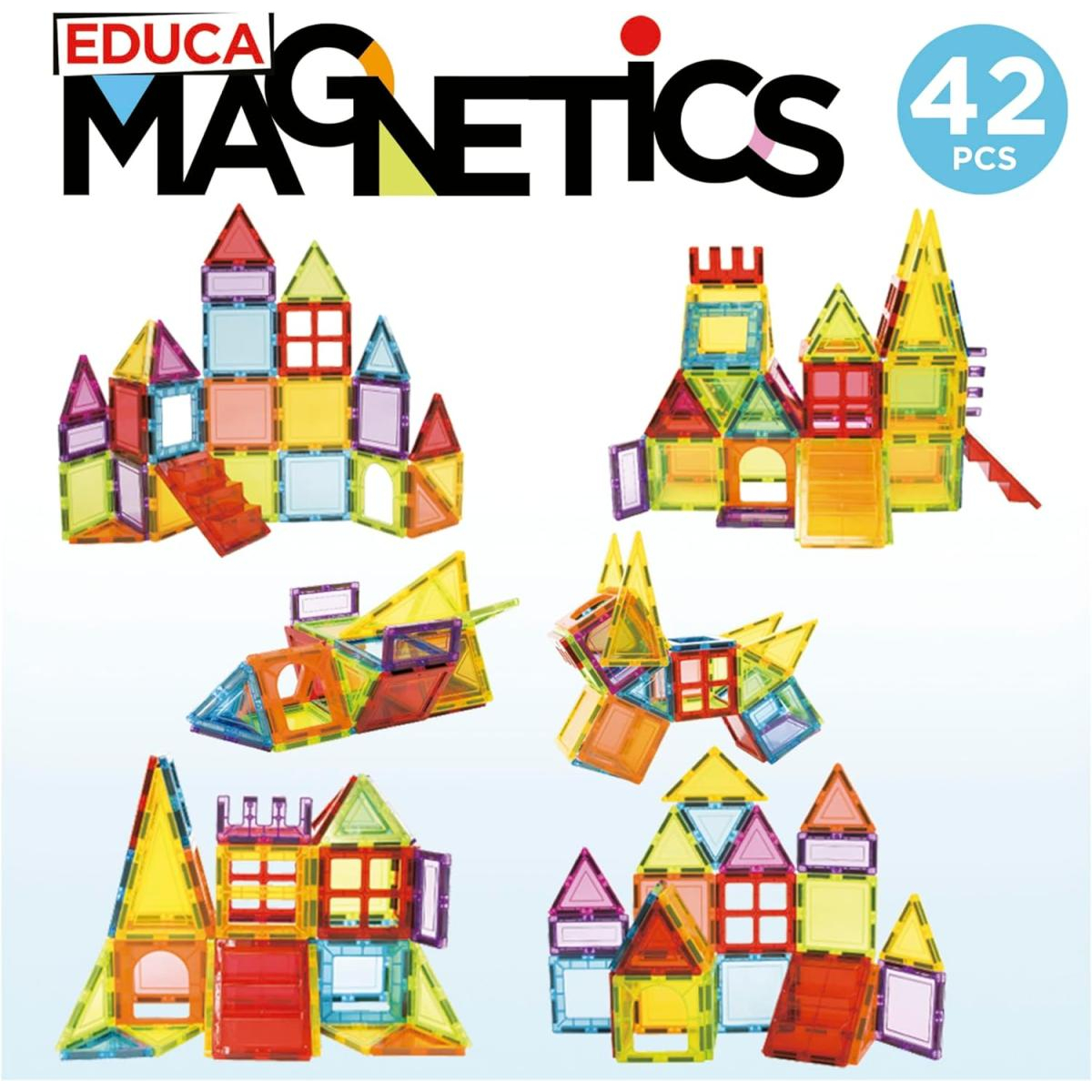 Educa Magnetics 42 pièces couleur unique, EDUCA
