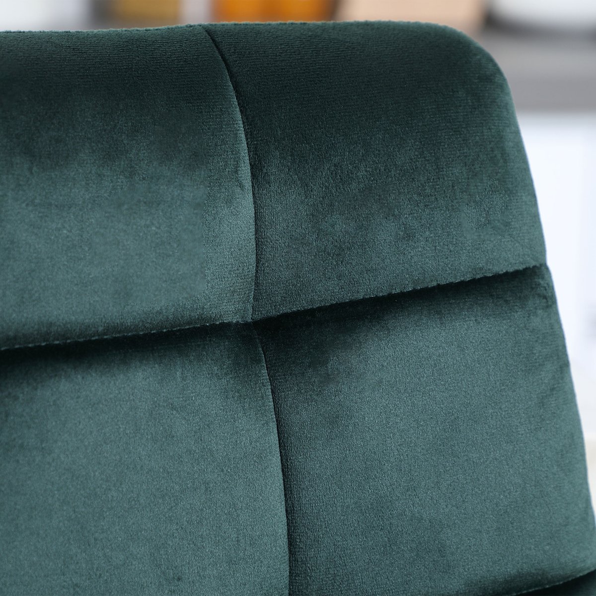 Tabouret de bar Velours (100 % polyester) vert foncé, HOMCOM