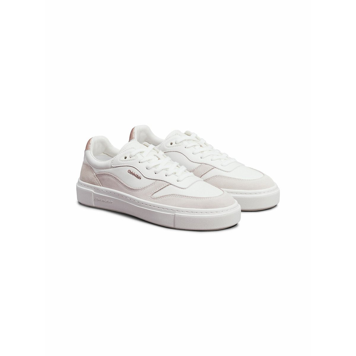 Cupsole Lace Up W/ML Mix M Trainers in Leather white, CALVIN KLEIN JEANS