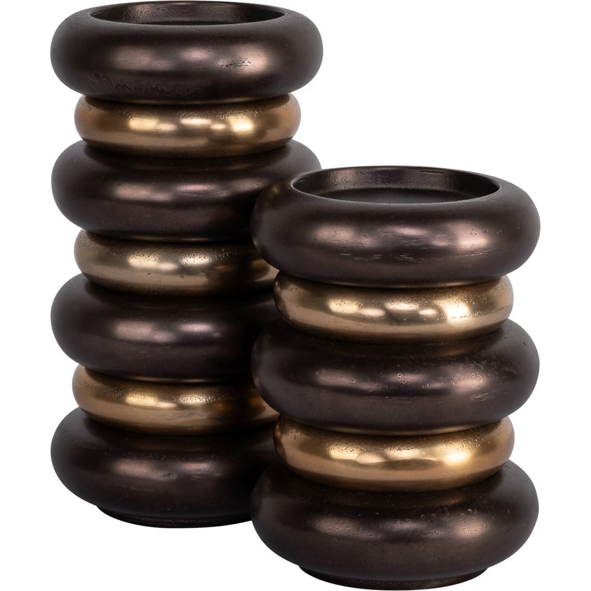 Bougeoir sculptural en aluminium bronze, RECOLLECTION