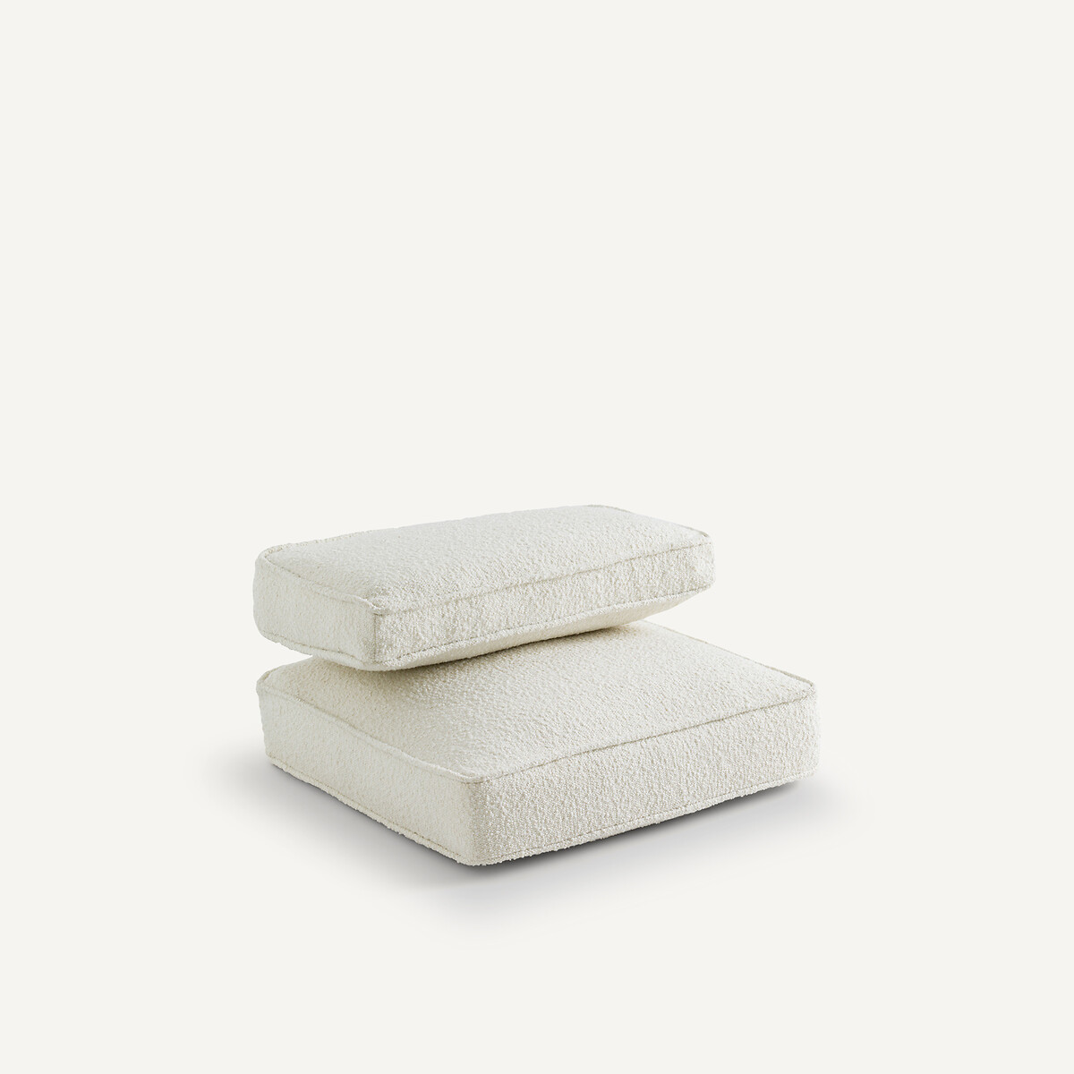 Coussins tissu bouclette pour fauteuil Dilma ecru, AM.PM
