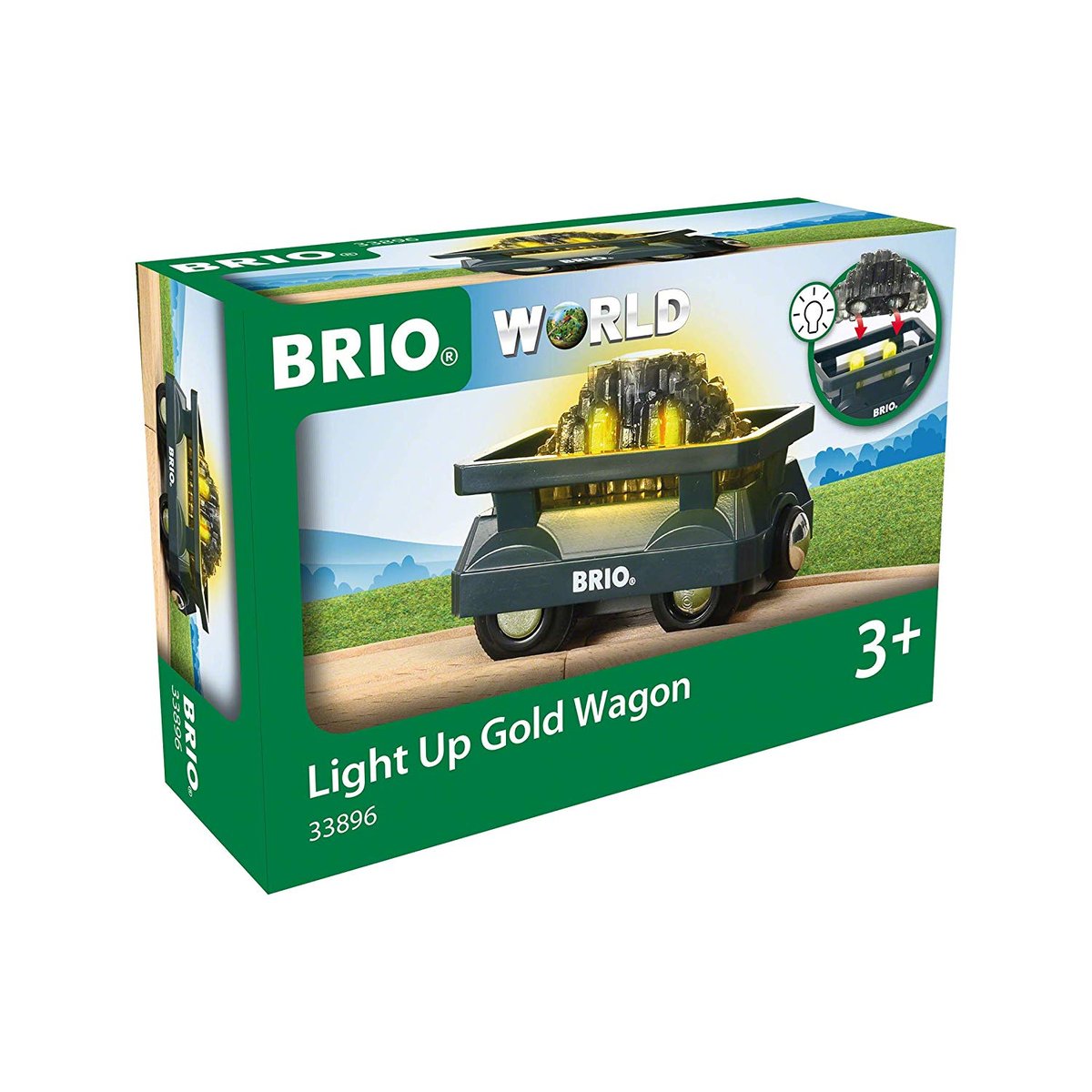 Wagon lumineux chargé d’or noir, BRIO