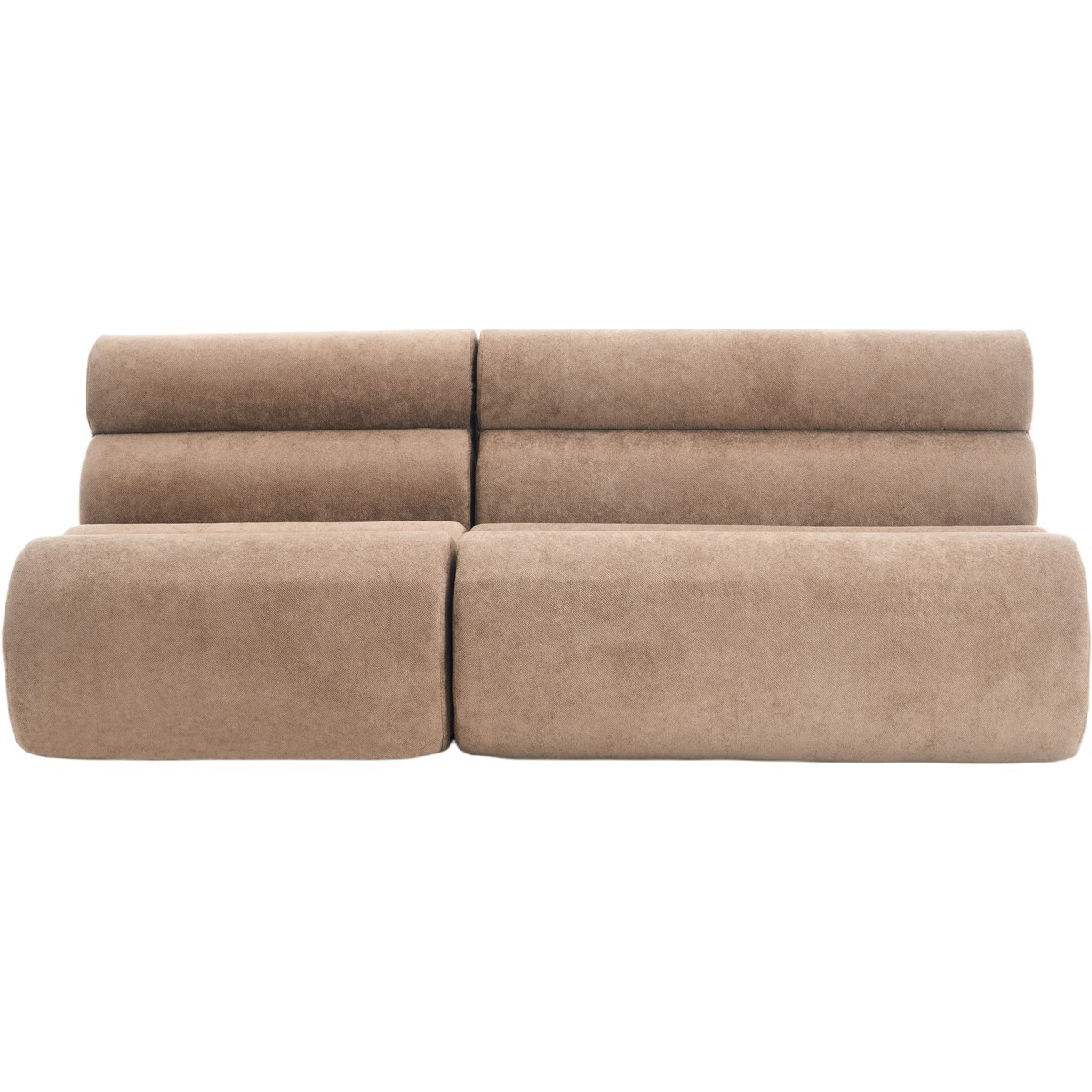 Banquette compressée 2 places en tissu chenille - BILLIE moka, HOMIFAB