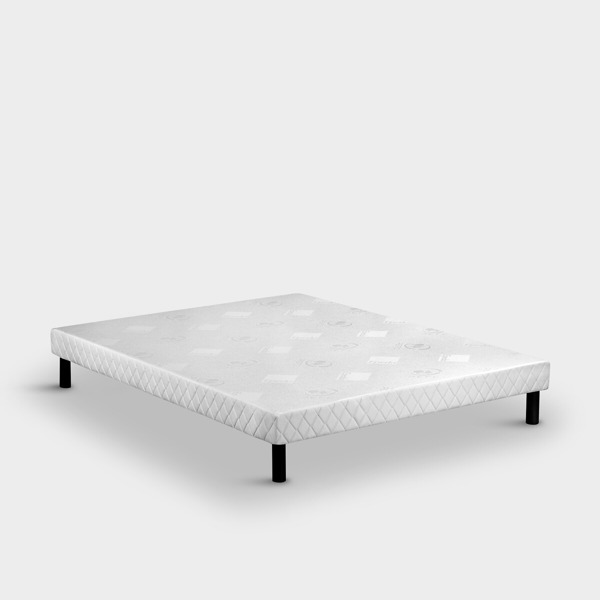 Ensemble matelas et sommier dormeur blanc/gris, EPEDA