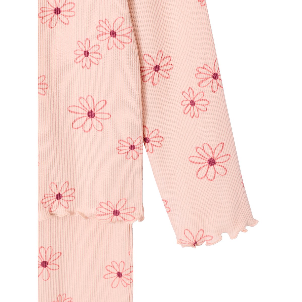 Pyjama à fleurs rose pâle, VERTBAUDET