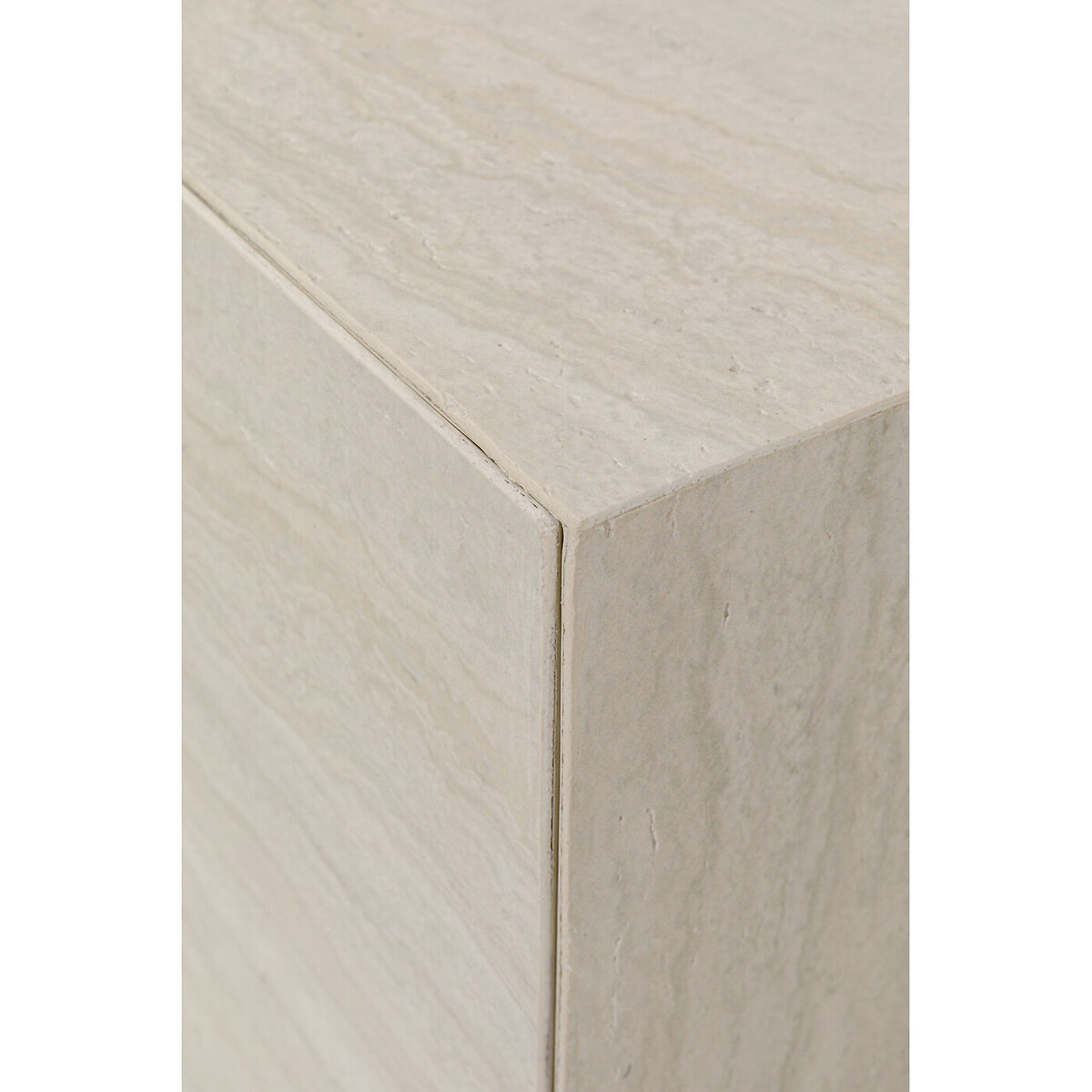 Beistelltisch Travertino Drawer 45x45cm beige, KARE DESIGN